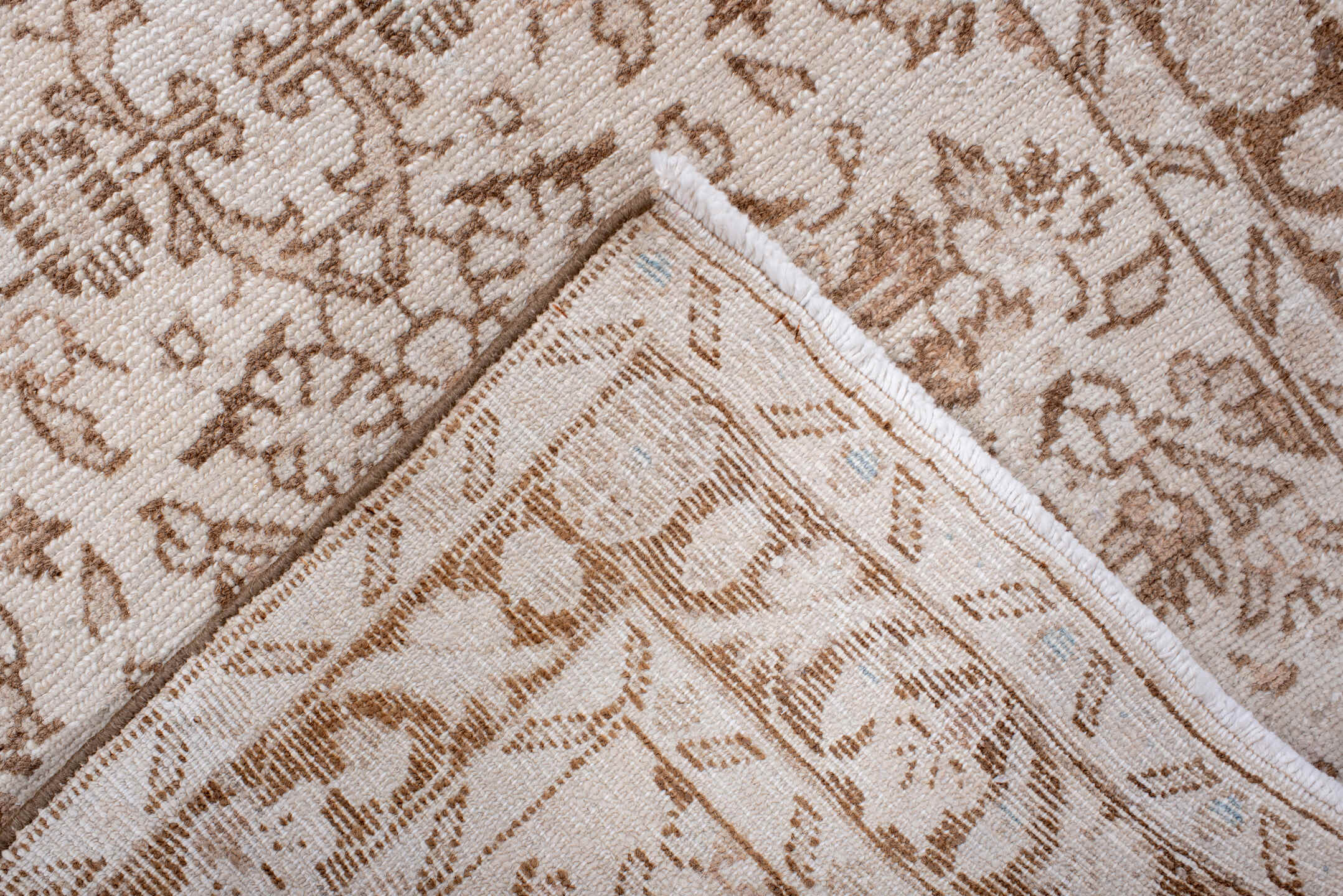 2' x 8' one-of-a-kind handmade antique Hamadan runner rug. Color palette: ivory, camel, taupe, beige, sand, gray