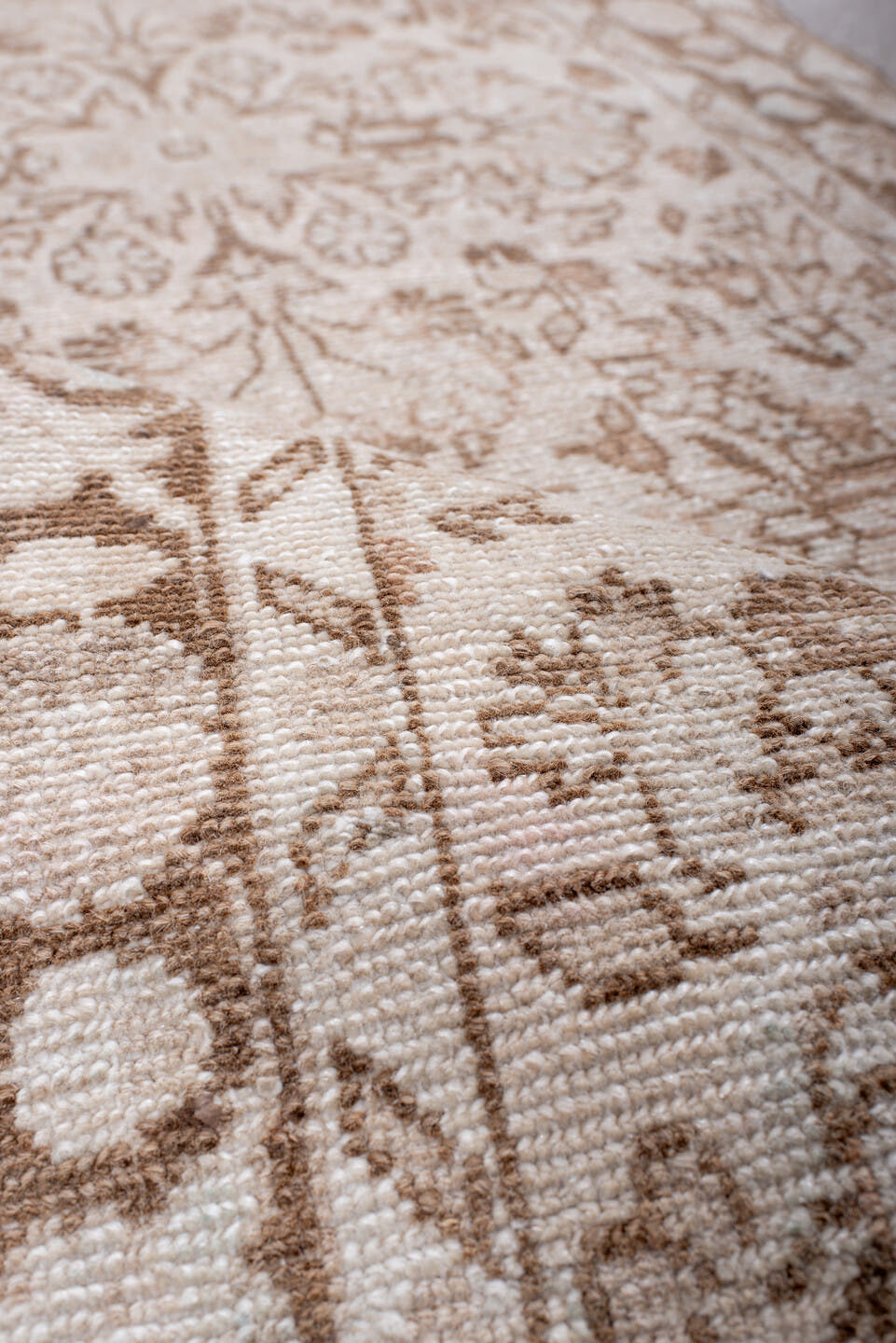 2' x 8' one-of-a-kind handmade antique Hamadan runner rug. Color palette: ivory, camel, taupe, beige, sand, gray