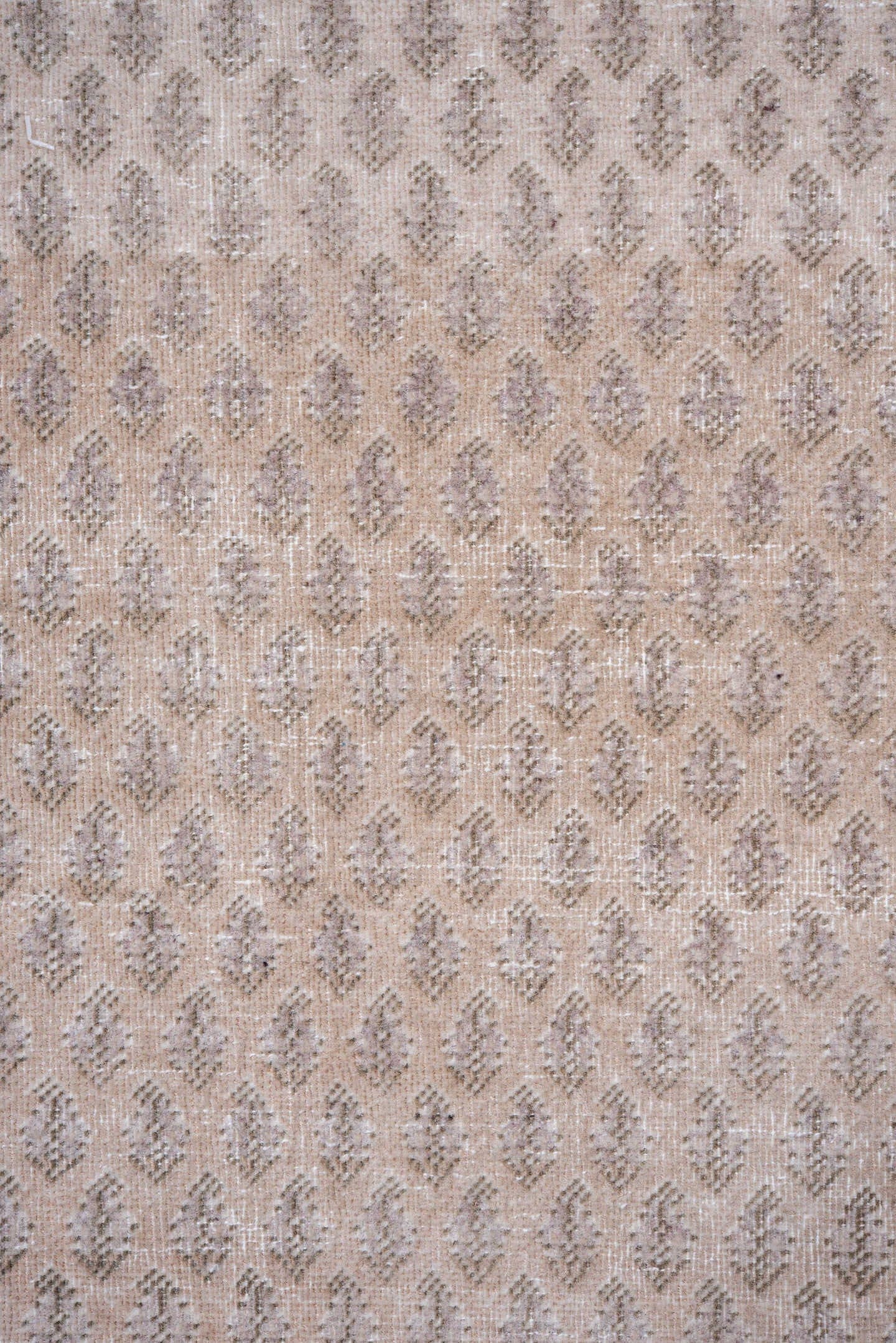 2' x 9' one-of-a-kind handmade vintage Mir runner rug. Color palette: ivory, taupe, beige, camel, light brown, gray, brown