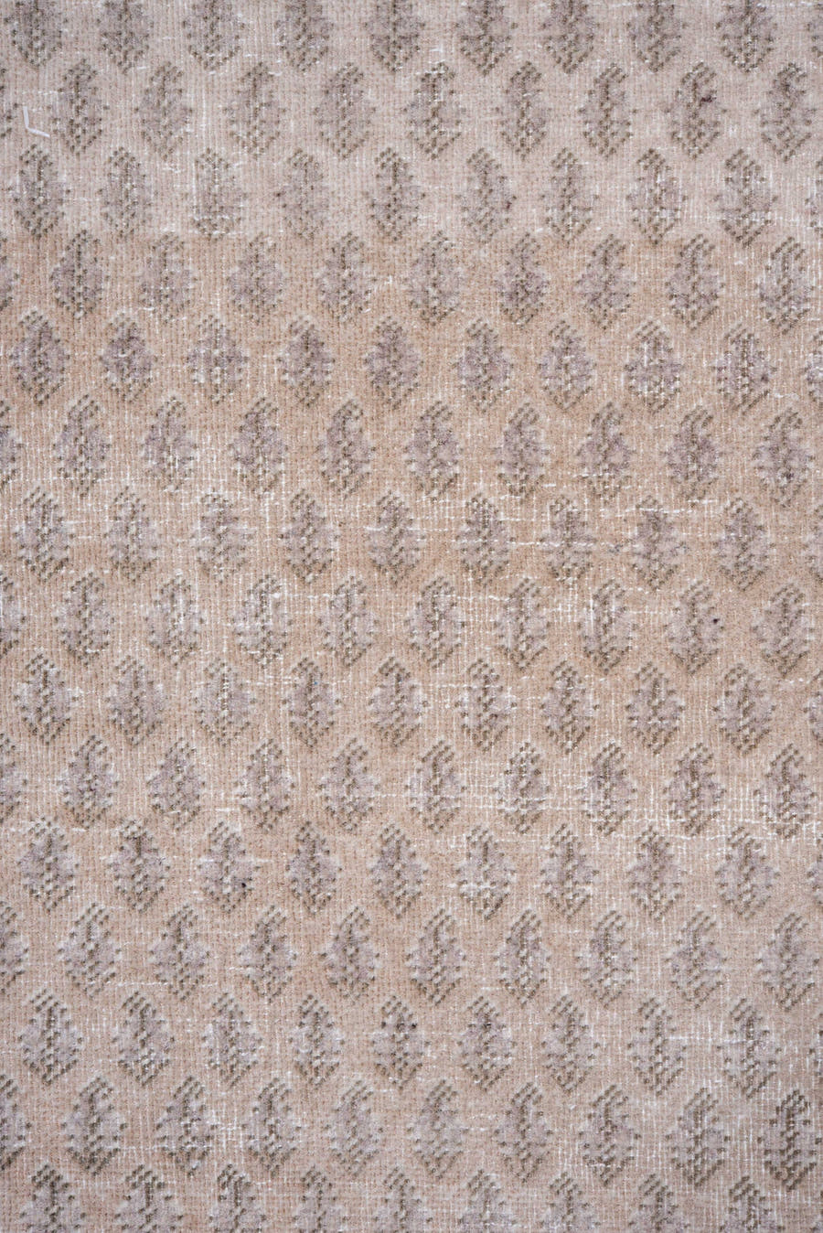 2' x 9' one-of-a-kind handmade vintage Mir runner rug. Color palette: ivory, taupe, beige, camel, light brown, gray, brown