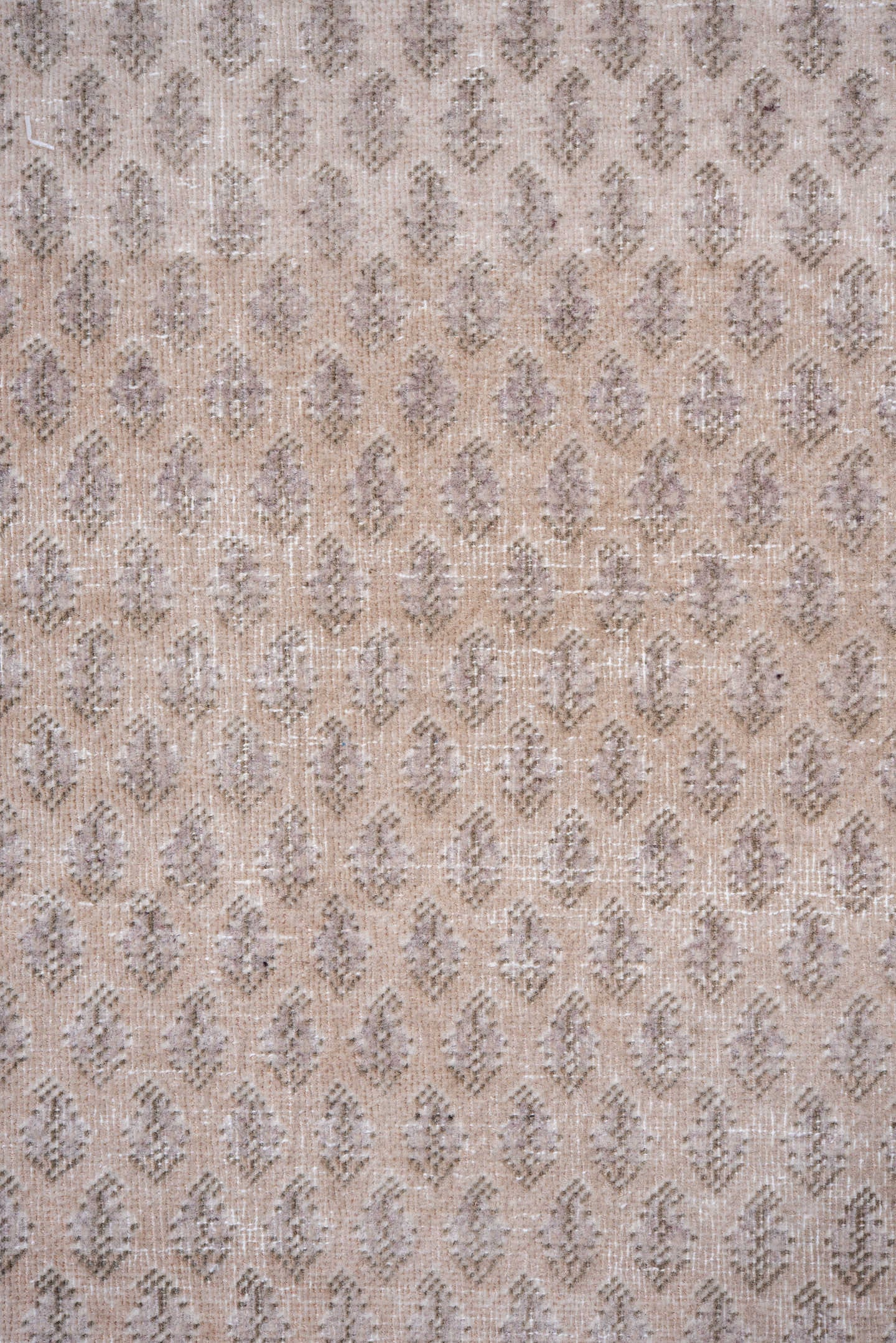 2' x 9' one-of-a-kind handmade vintage Mir runner rug. Color palette: ivory, taupe, beige, camel, light brown, gray, brown