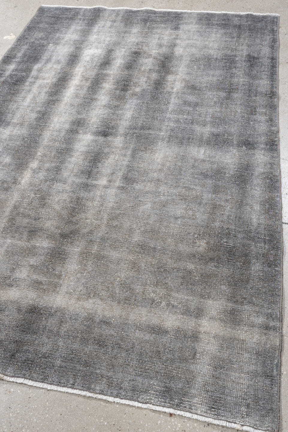 4' x 6' one-of-a-kind handmade antique Hamadan rug. Color palette: gray, ivory, charcoal, taupe, silver, black, beige
