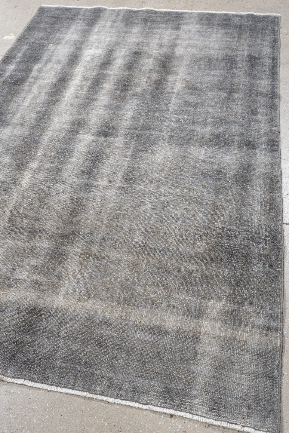 4' x 6' one-of-a-kind handmade antique Hamadan rug. Color palette: gray, ivory, charcoal, taupe, silver, black, beige