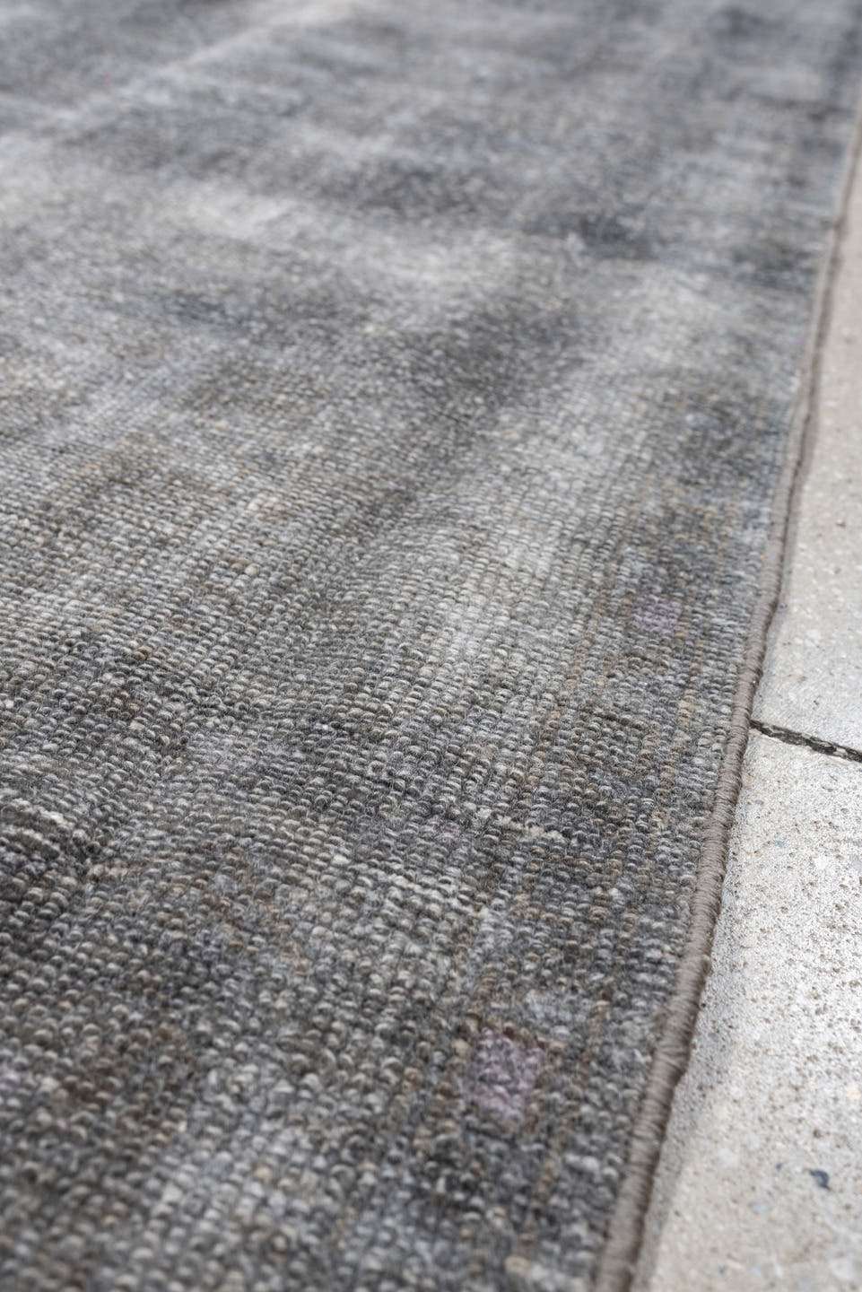4' x 6' one-of-a-kind handmade antique Hamadan rug. Color palette: gray, ivory, charcoal, taupe, silver, black, beige