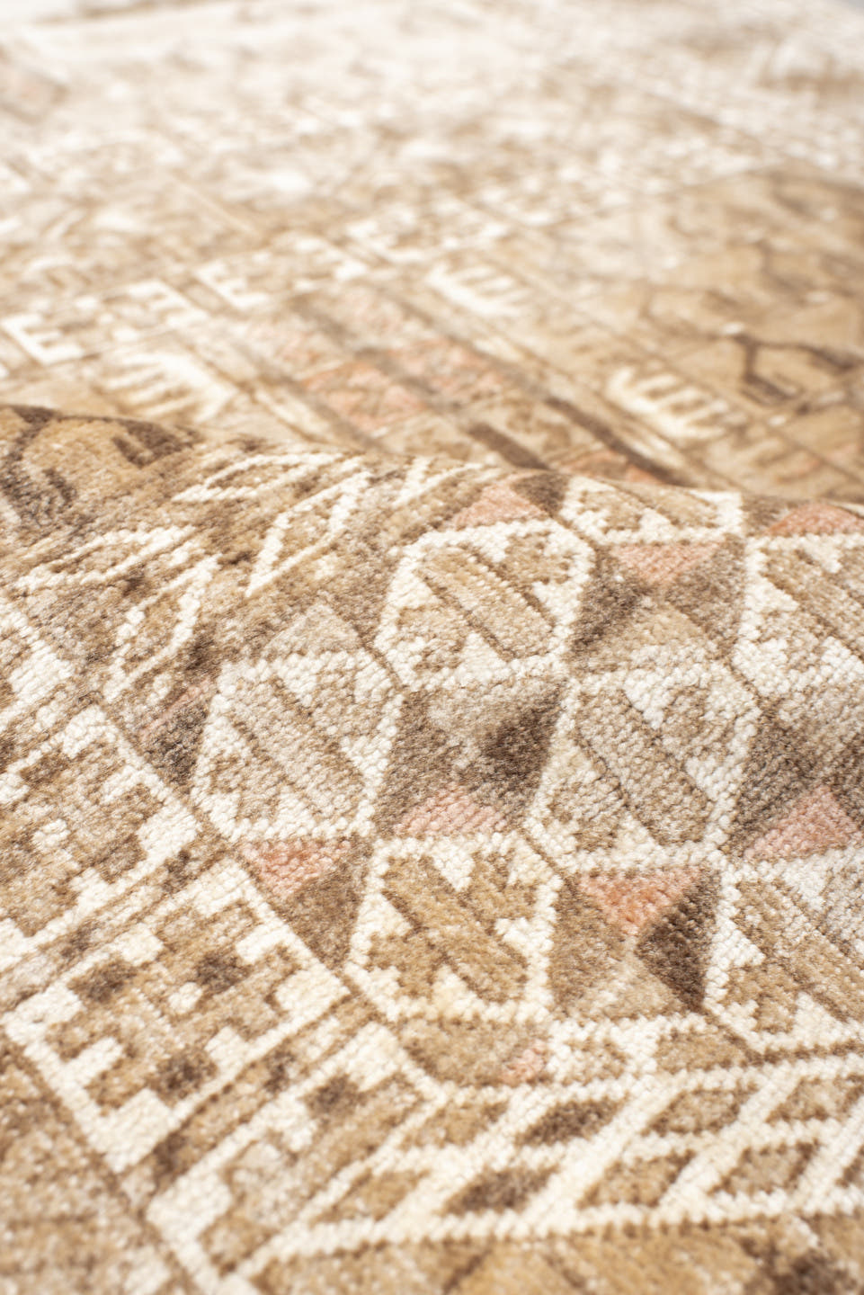 2' x 3' one-of-a-kind handmade vintage Bokara small size rug. Color palette: ivory, taupe, camel, brown, sand, rose, beige