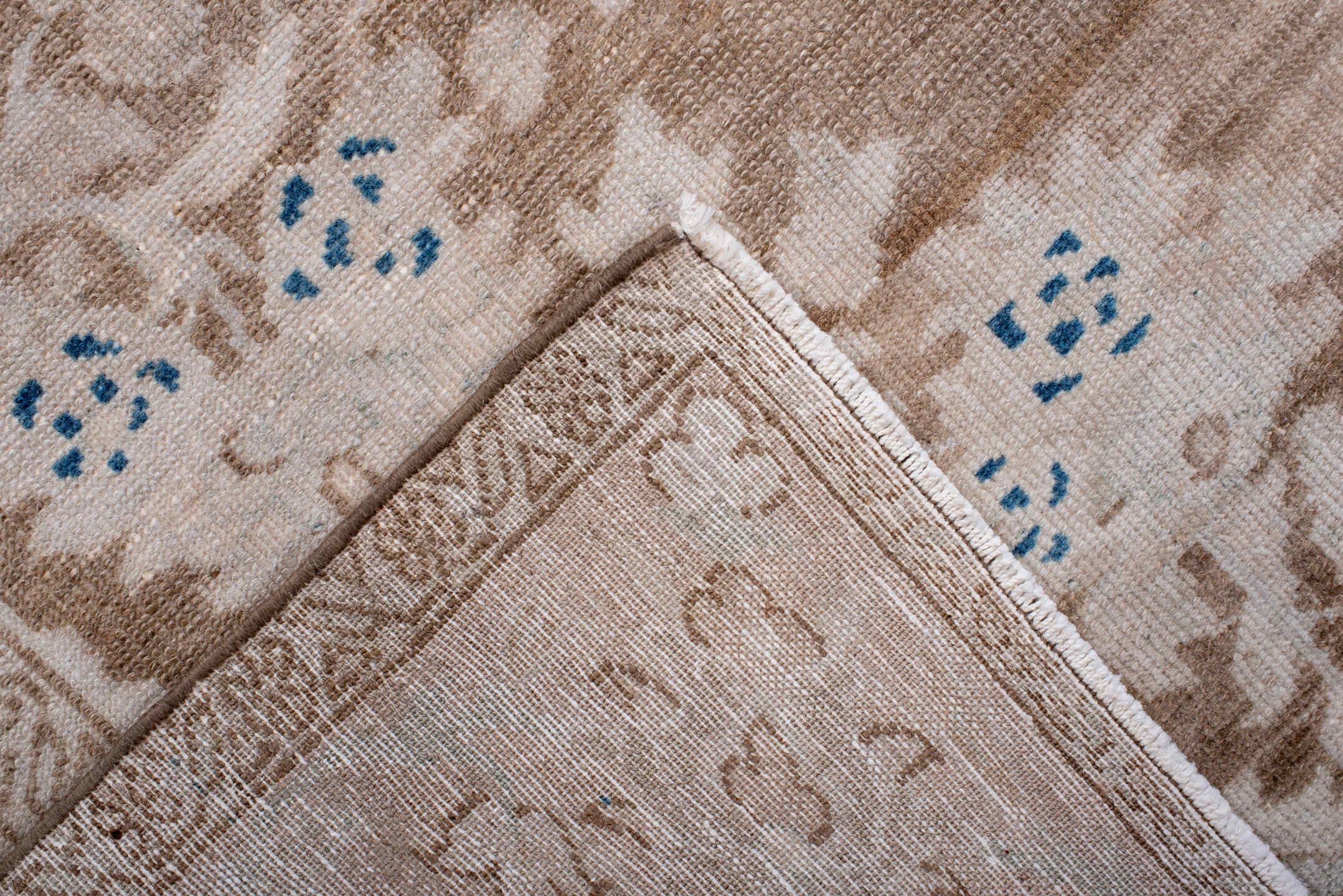 5' x 8' one-of-a-kind handmade antique Hamadan medium size rug. Color palette: ivory, taupe, beige, cobalt, cream, gray