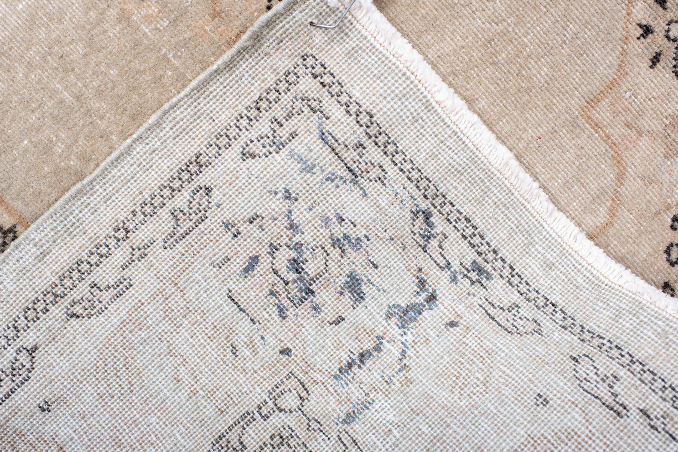 2' x 10' one-of-a-kind handmade antique Tabriz runner rug. Color palette: ivory, cream, taupe, charcoal, beige, blush, gray