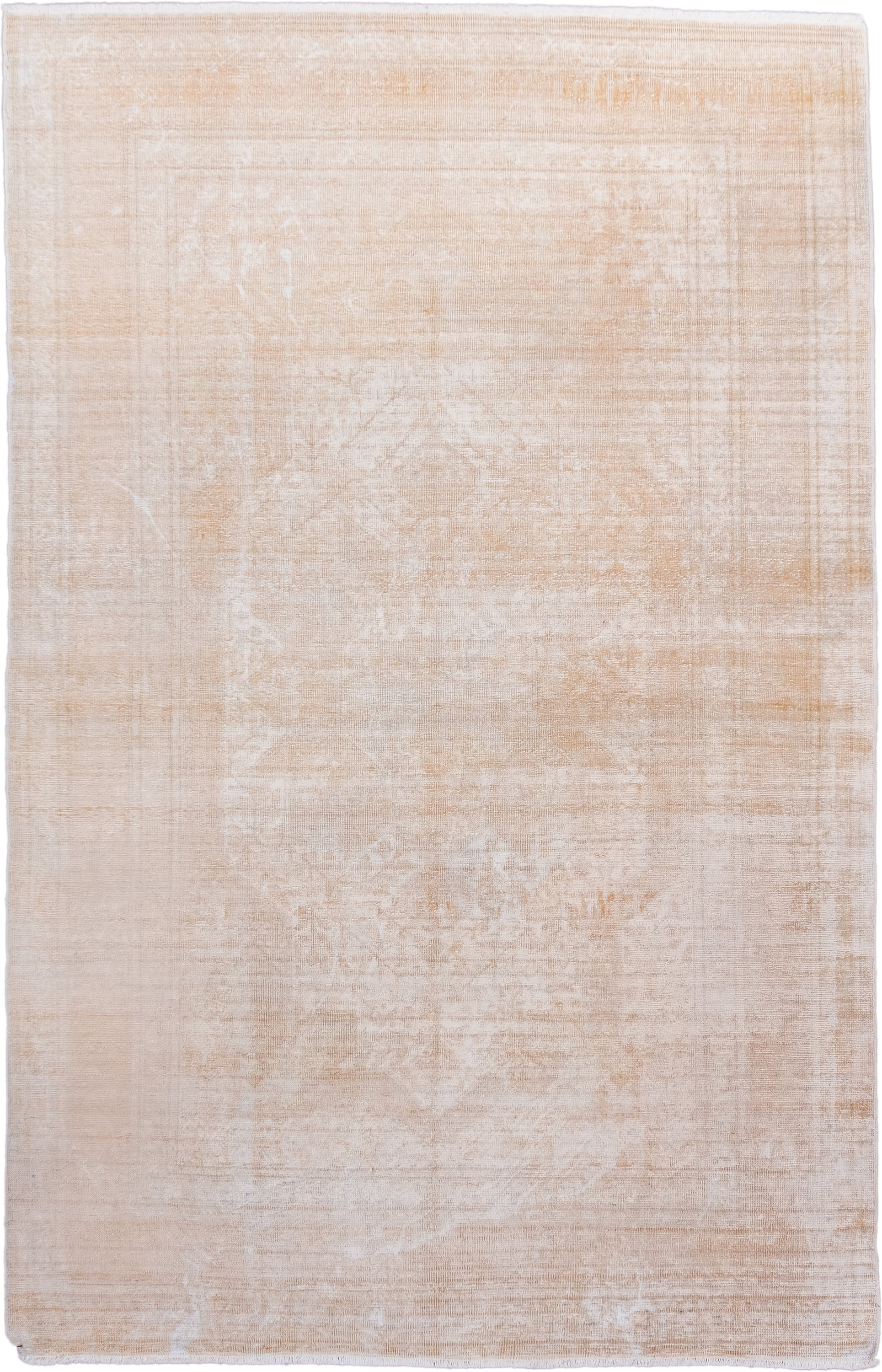 4' x 6' one-of-a-kind handmade antique Kaisary small size rug. Color palette: ivory, cream, sand, beige, taupe, gray