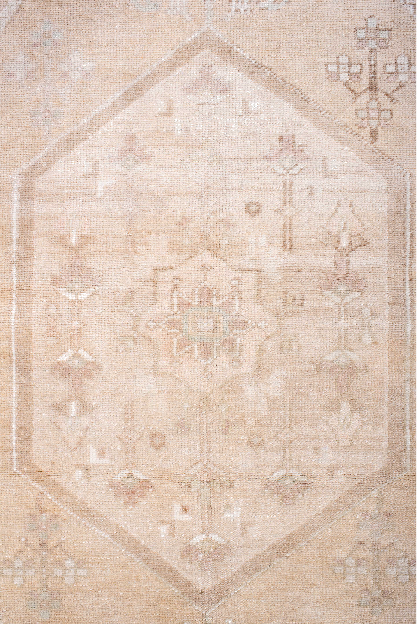 3' x 6' one-of-a-kind handmade vintage Anatolian small size rug. Color palette: antiquewhite, brown, gray, light gray, linen
