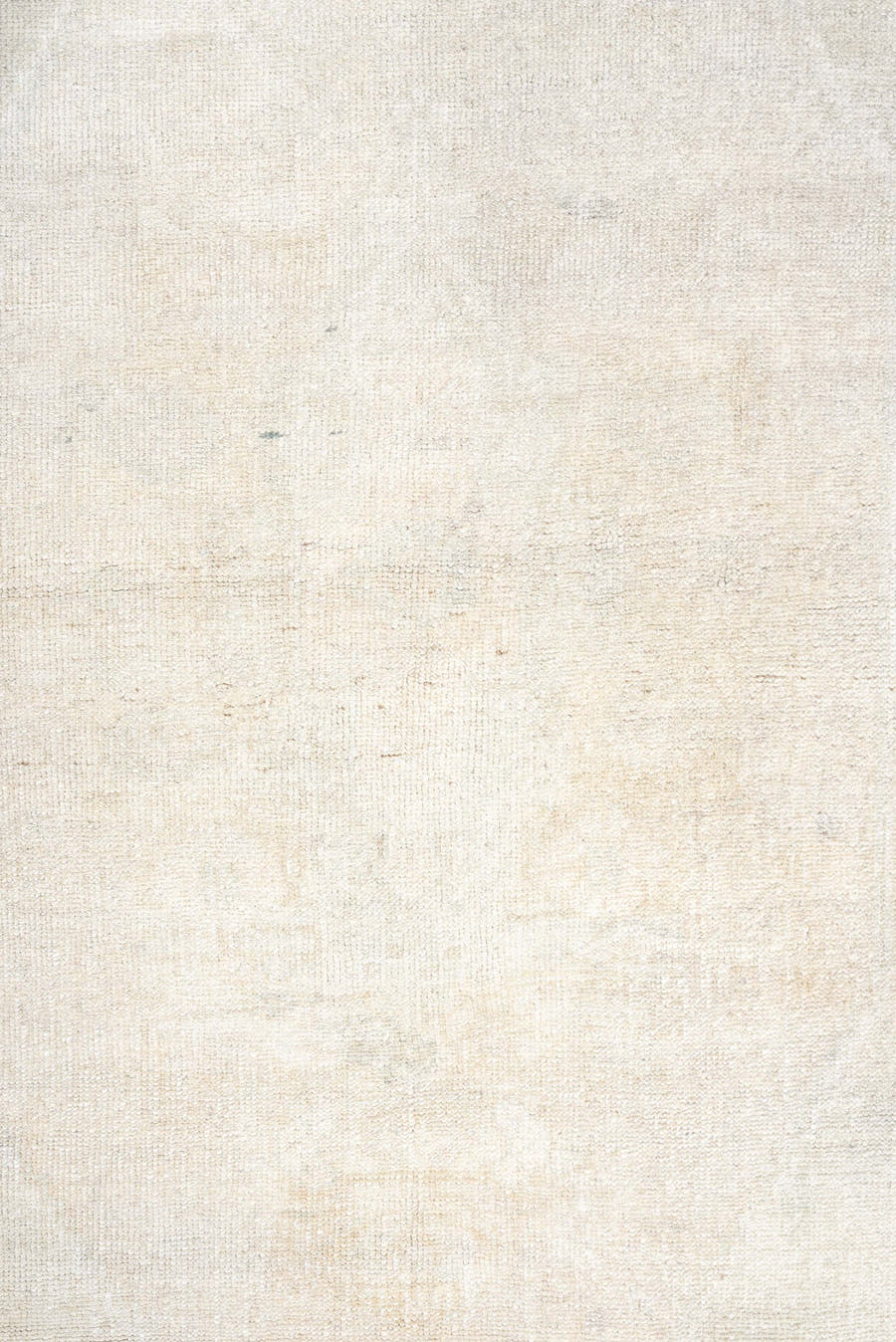 4' x 7' one-of-a-kind handmade antique Anatolian rug. Color palette: ivory, cream, taupe, pale sage, beige, gray, green