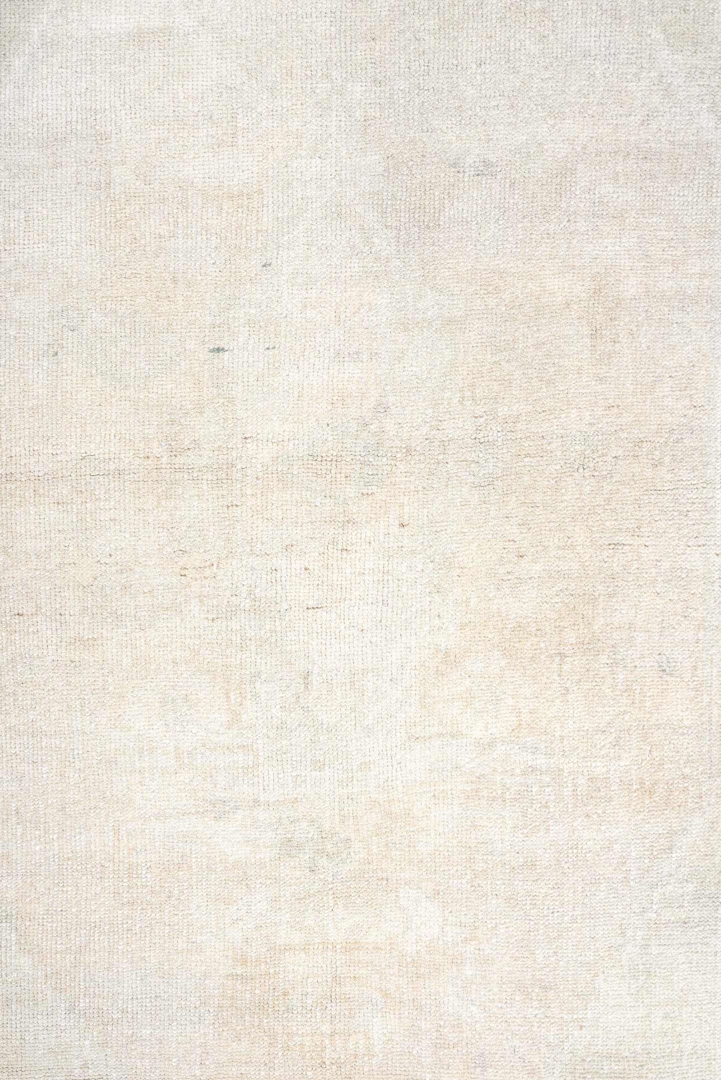 4' x 7' one-of-a-kind handmade antique Anatolian rug. Color palette: ivory, cream, taupe, pale sage, beige, gray, green