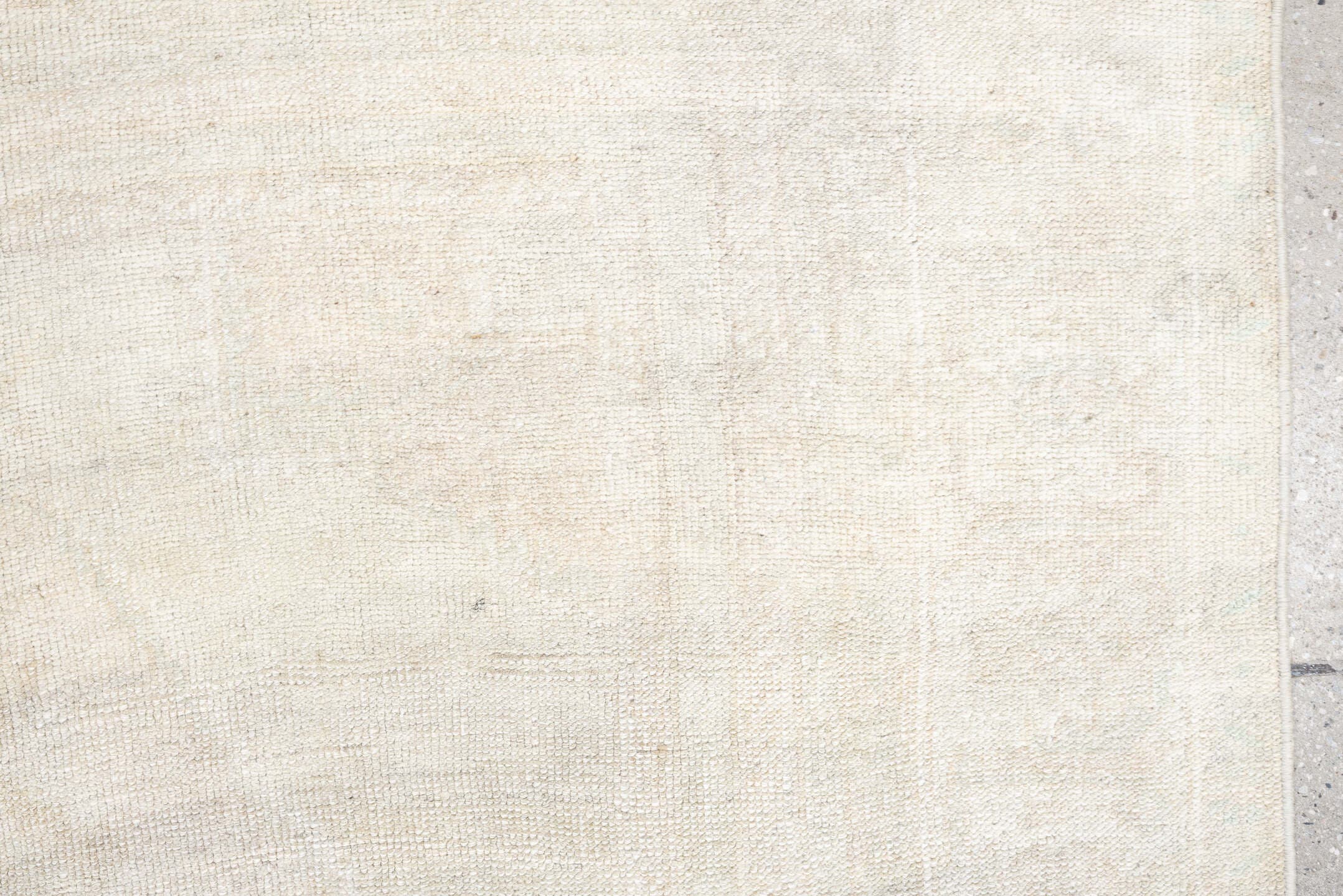 4' x 7' one-of-a-kind handmade antique Anatolian rug. Color palette: ivory, cream, taupe, pale sage, beige, gray, green