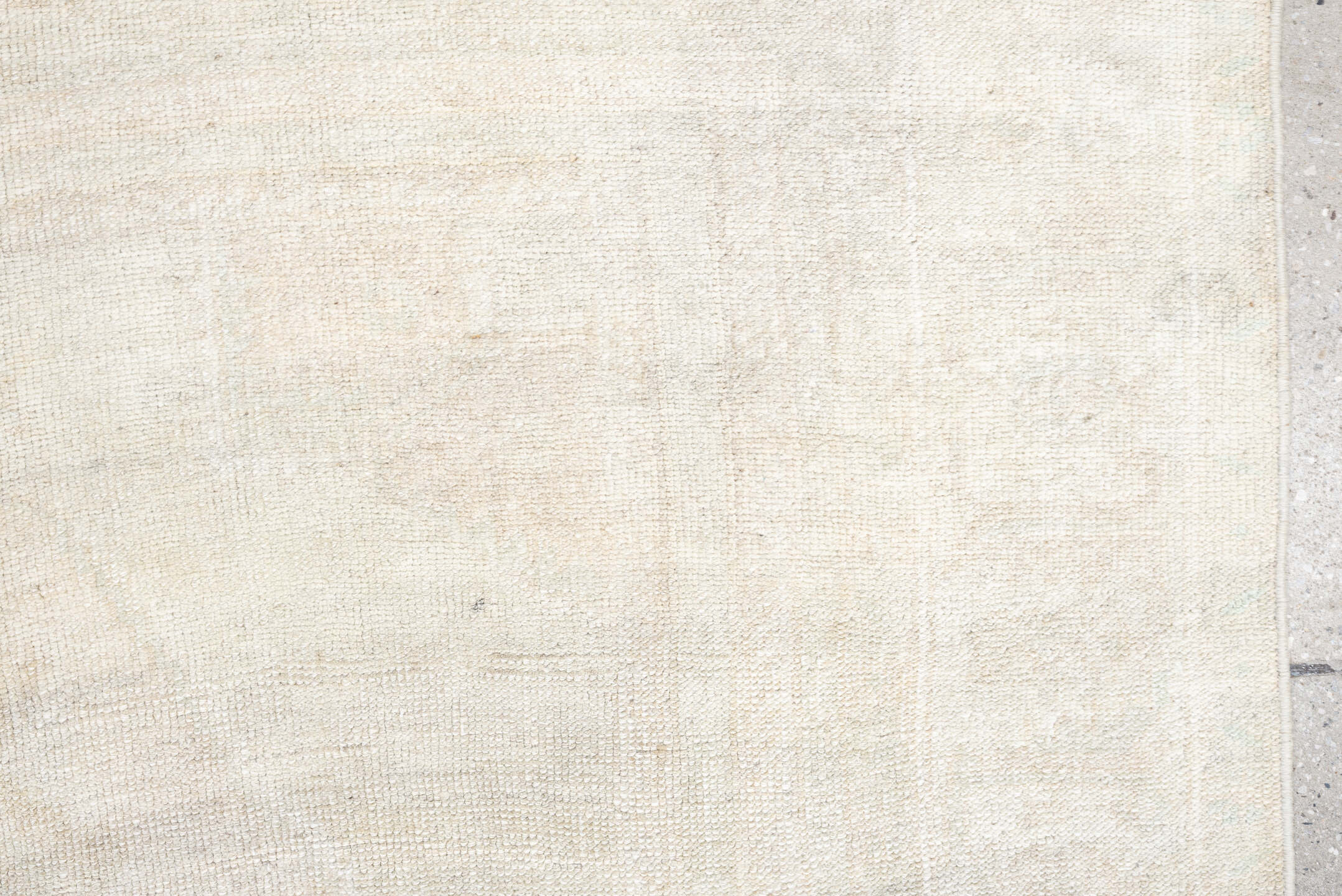 4' x 7' one-of-a-kind handmade antique Anatolian rug. Color palette: ivory, cream, taupe, pale sage, beige, gray, green
