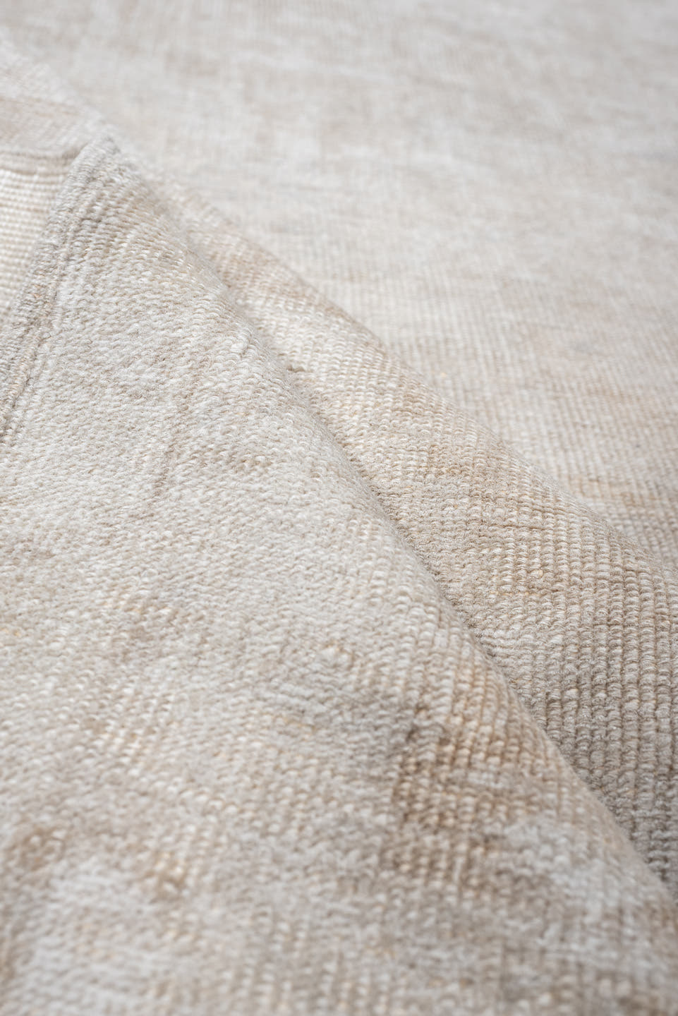 3' x 6' one-of-a-kind handmade antique Anatolian runner rug. Color palette: ivory, taupe, cream, beige, stone gray, gray
