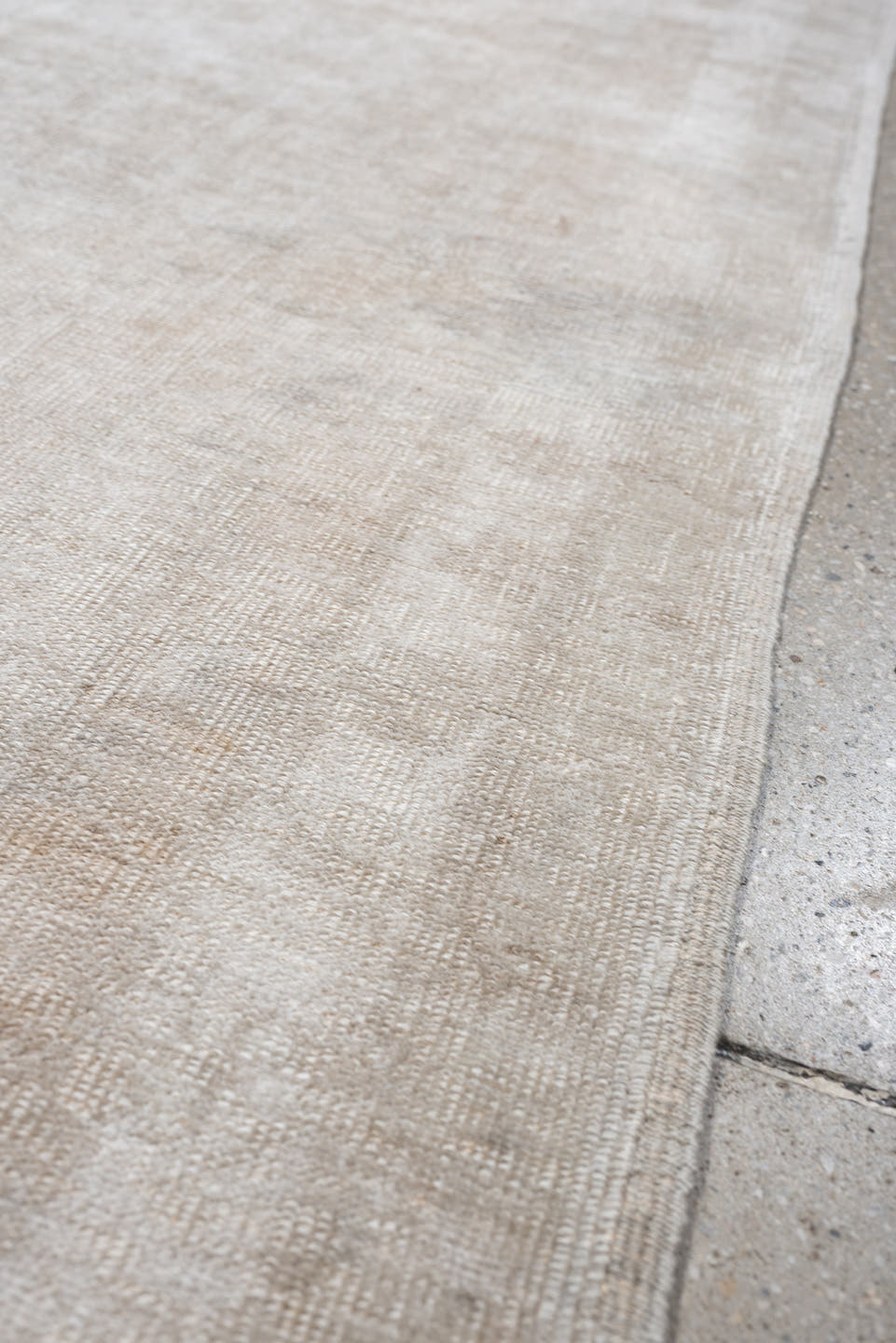 3' x 6' one-of-a-kind handmade antique Anatolian runner rug. Color palette: ivory, taupe, cream, beige, stone gray, gray