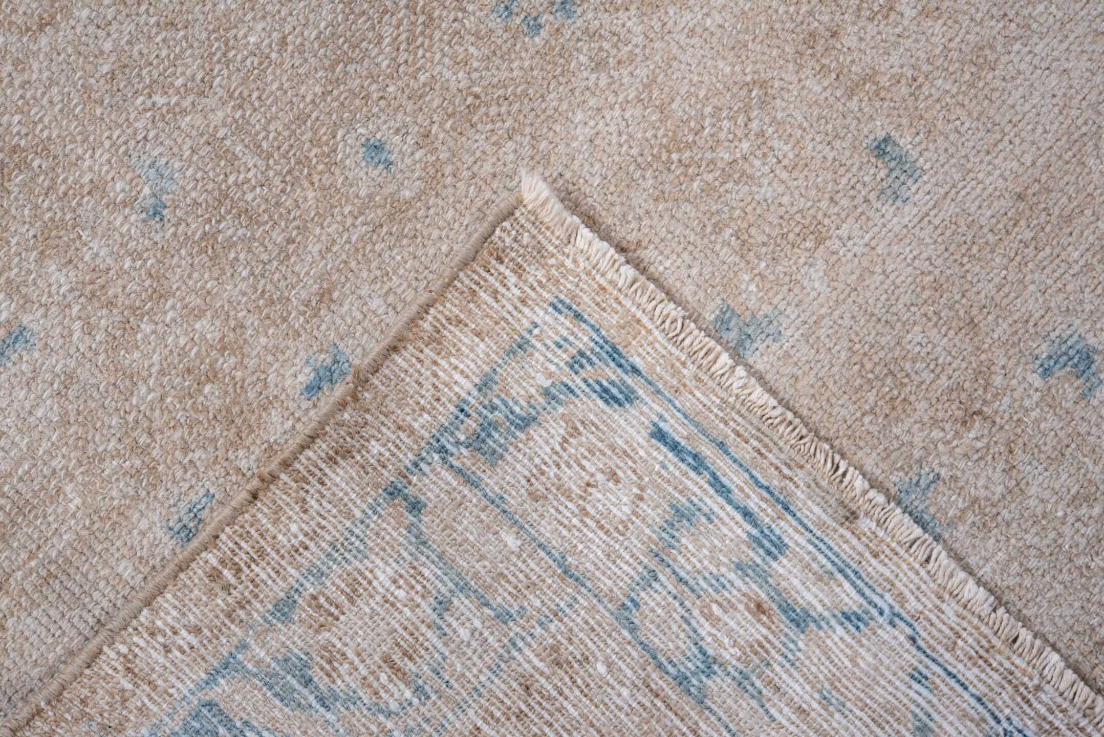3' x 6' one-of-a-kind handmade vintage Hamadan small size rug. Color palette: beige, ivory, pale blue, taupe, cream