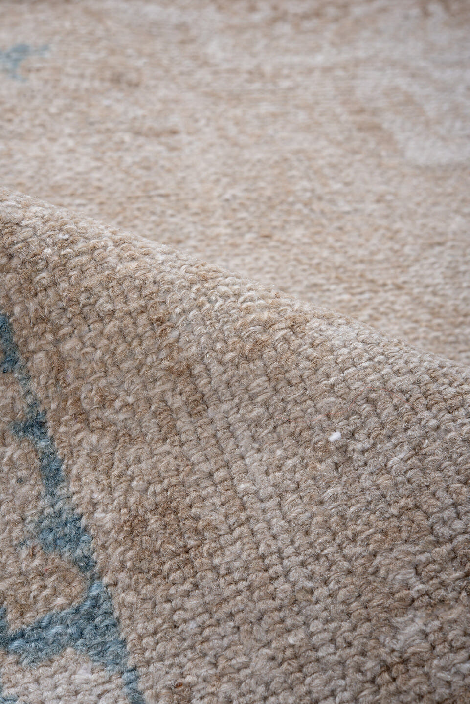 3' x 6' one-of-a-kind handmade vintage Hamadan small size rug. Color palette: beige, ivory, pale blue, taupe, cream