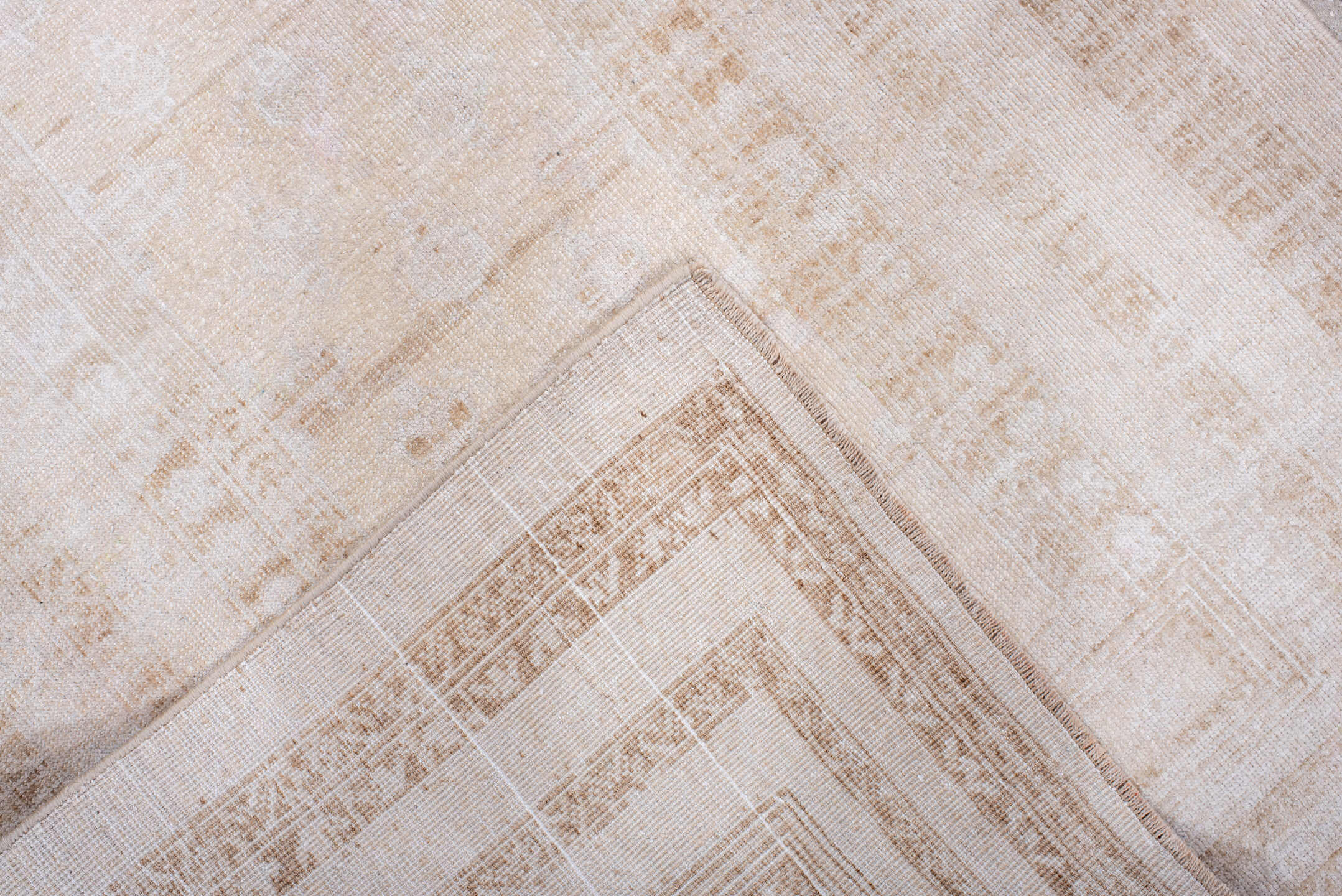 3' x 5' one-of-a-kind handmade antique Malayer small size rug. Color palette: ivory, taupe, camel, beige, pale_aqua, brown