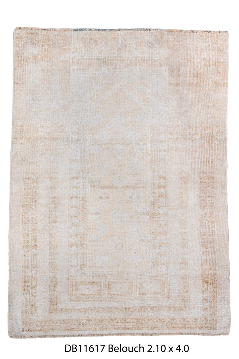 3' x 5' one-of-a-kind handmade antique Malayer small size rug. Color palette: ivory, taupe, camel, beige, pale_aqua, brown