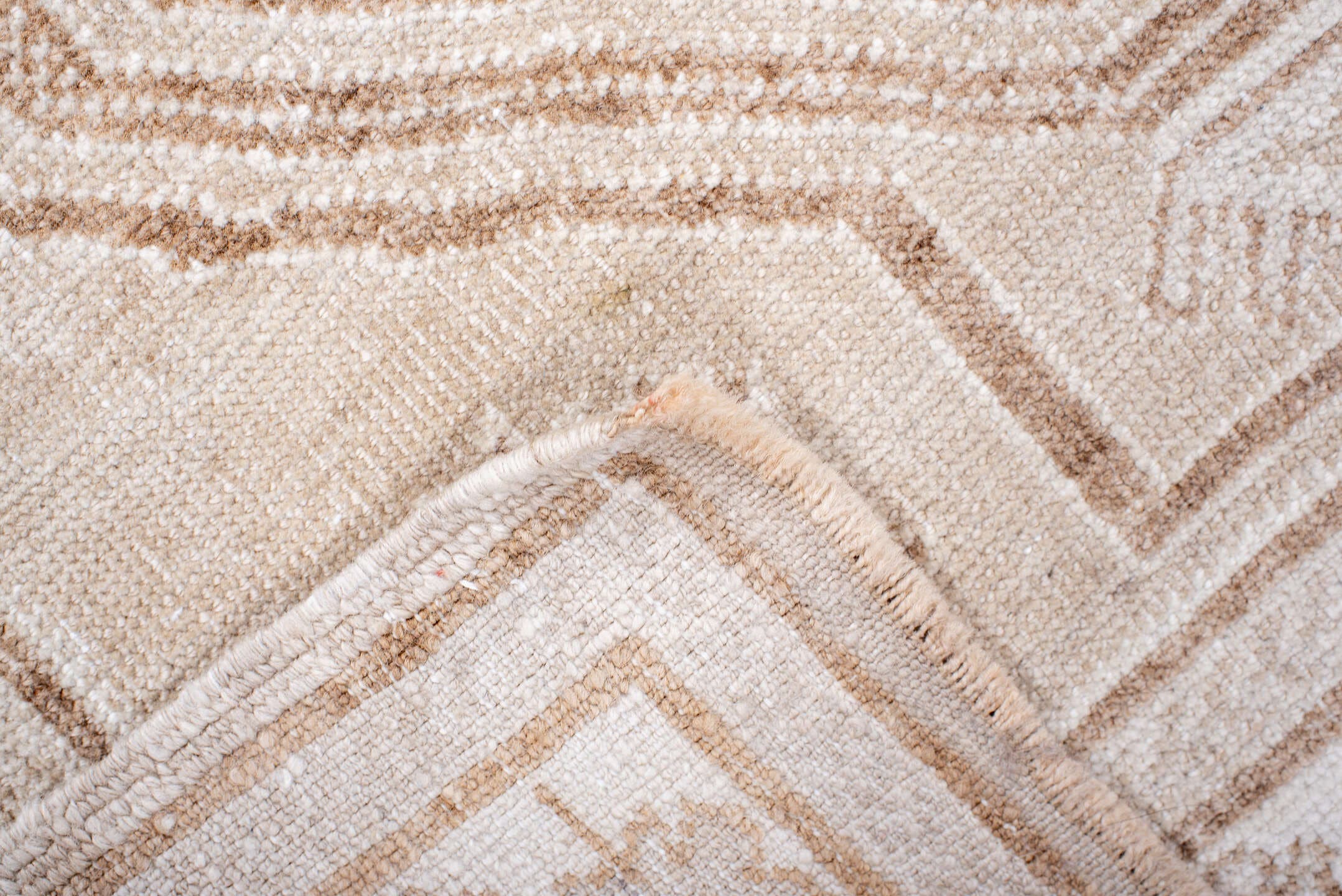 2' x 4' one-of-a-kind handmade antique Belouch small size rug. Color palette: ivory, beige, taupe, camel, sand, gray