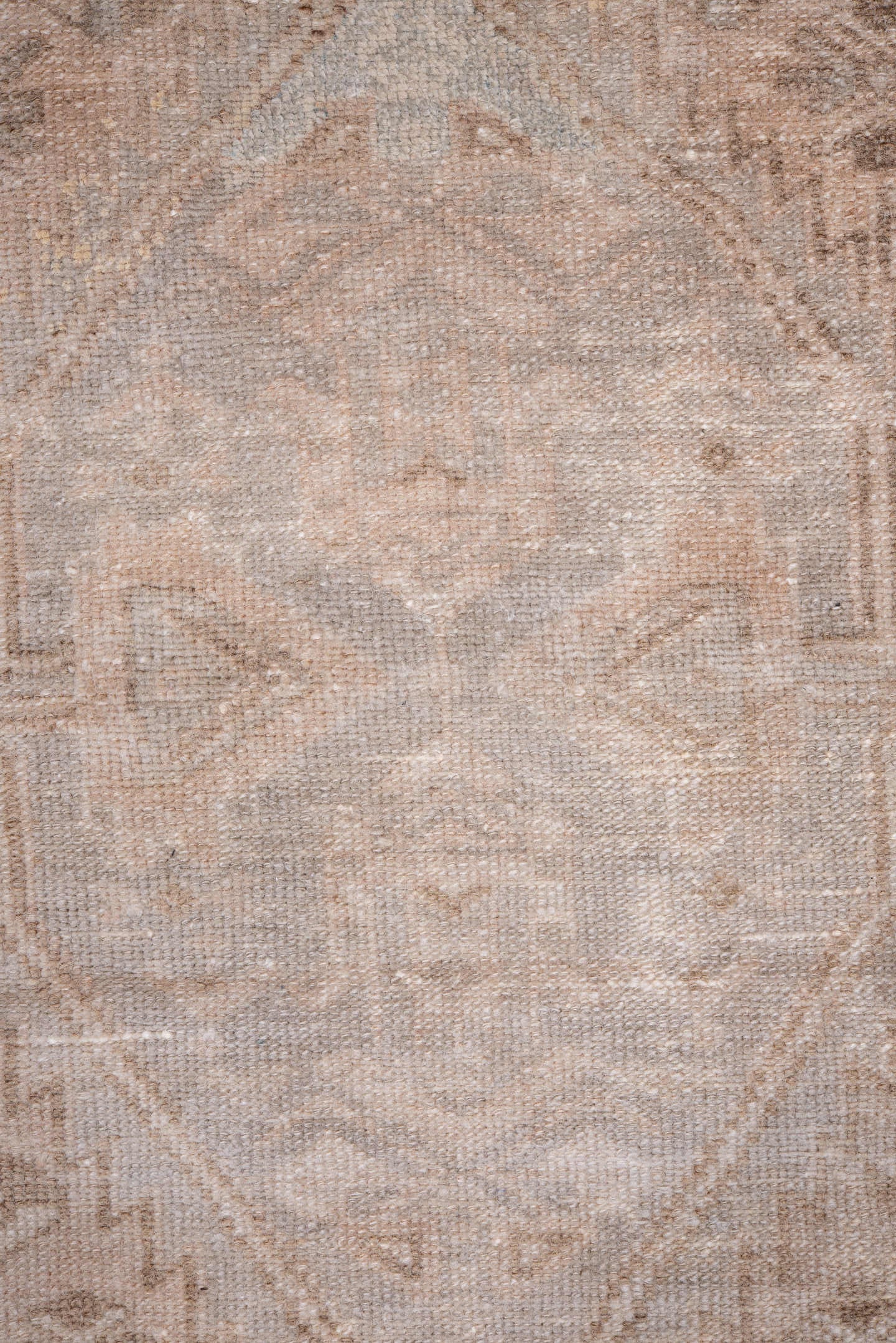 3' x 6' one-of-a-kind handmade vintage Hamadan rug. Color palette: ivory, taupe, sand, pale blue, beige, camel, gray