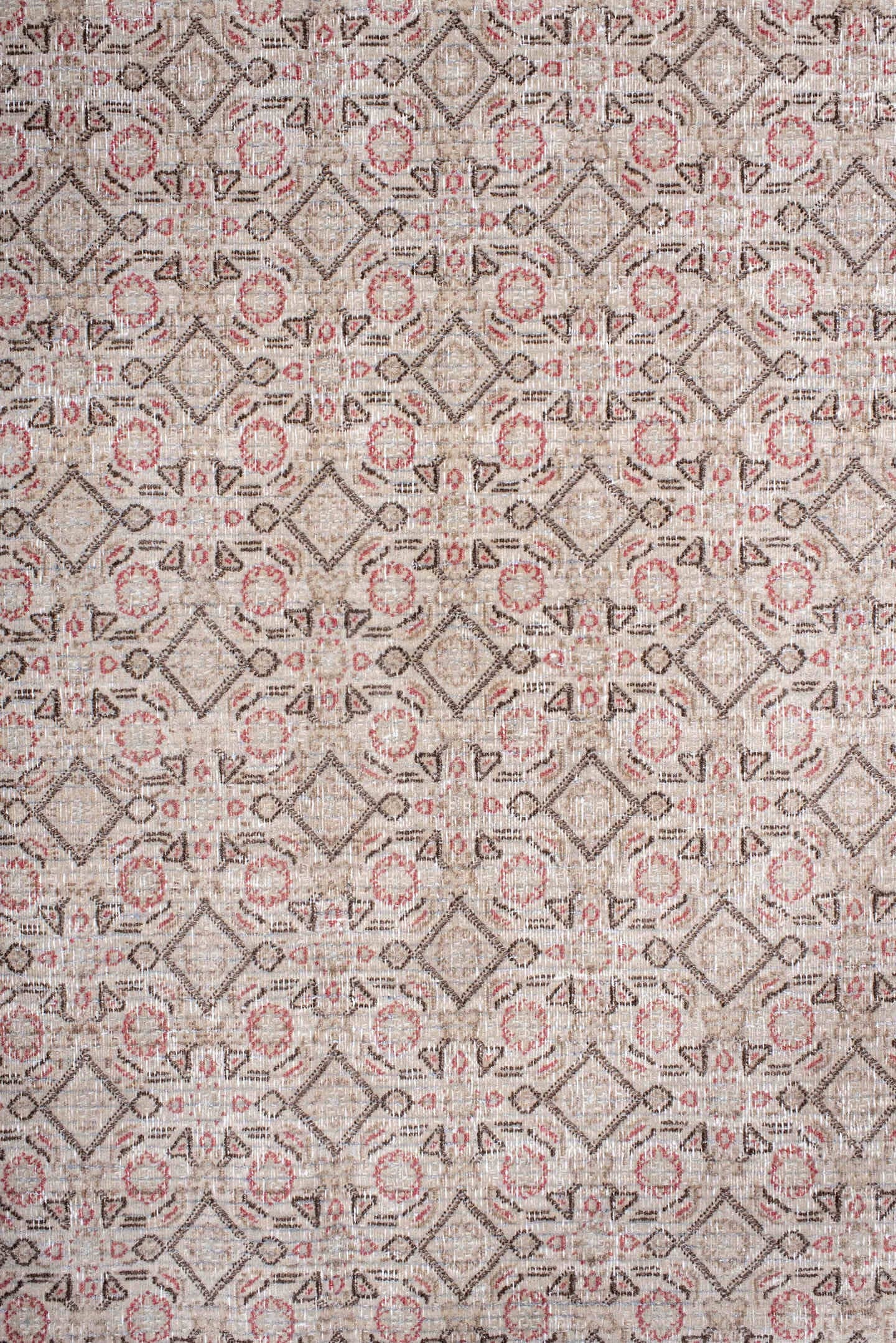 8' x 11' one-of-a-kind handmade antique Tabriz large size rug. Color palette: ivory, taupe, rose, brown, beige, camel, gray