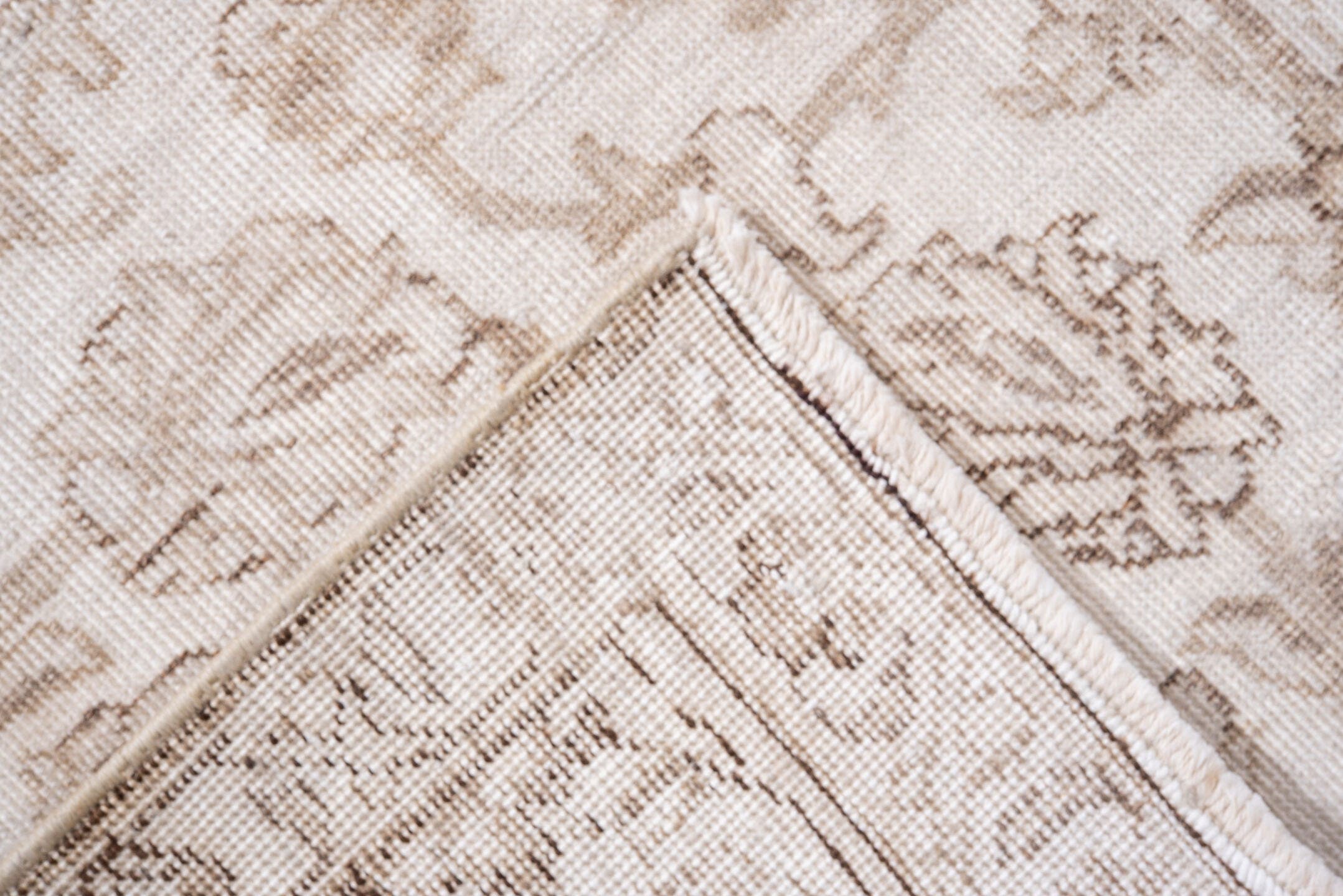 6' x 9' one-of-a-kind handmade vintage Tabriz medium size rug. Color palette: ivory, beige, taupe, cream, sand, gray