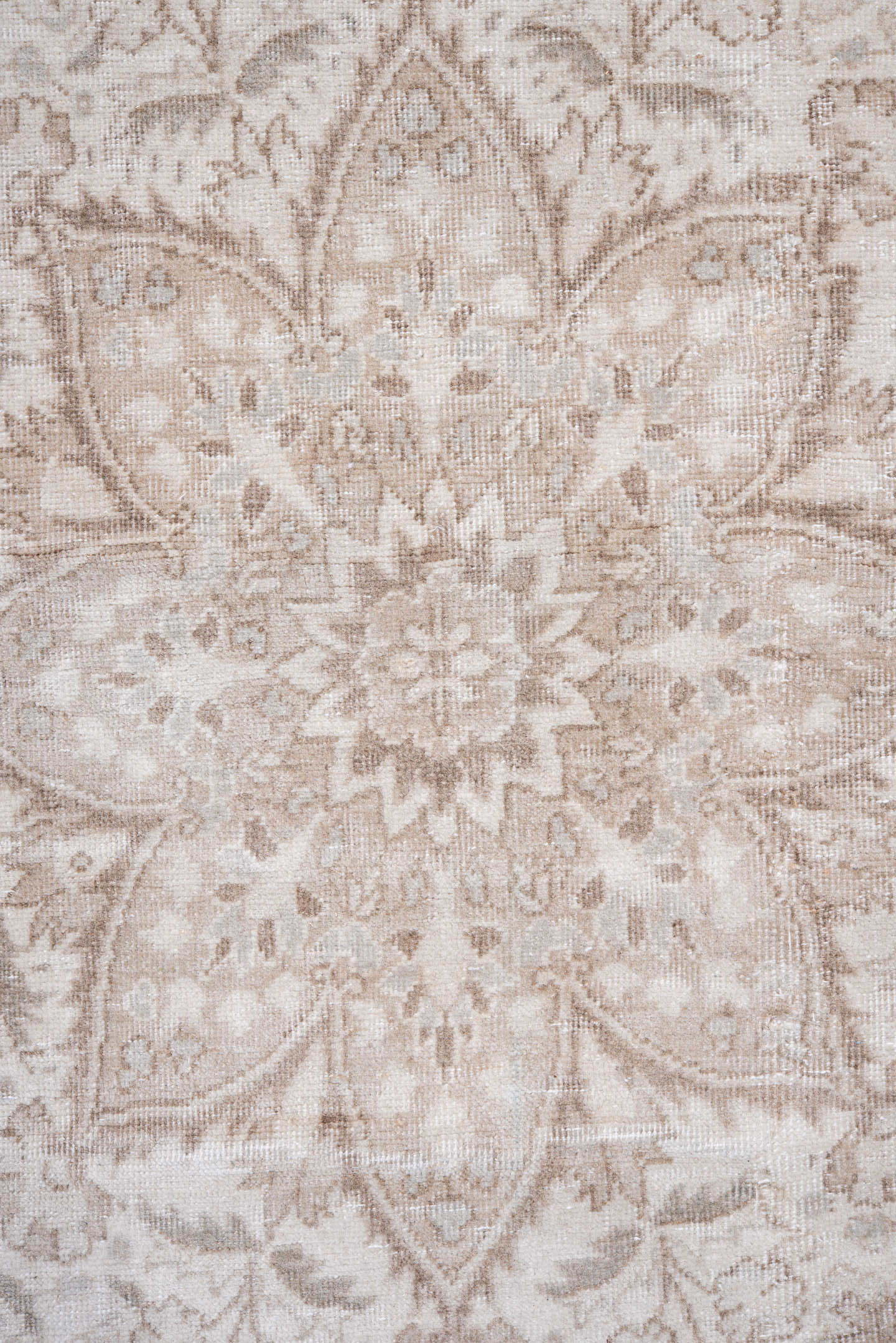 8' x 13' one-of-a-kind handmade vintage Tabriz large size rug. Color palette: ivory, beige, taupe, cream, sand, gray