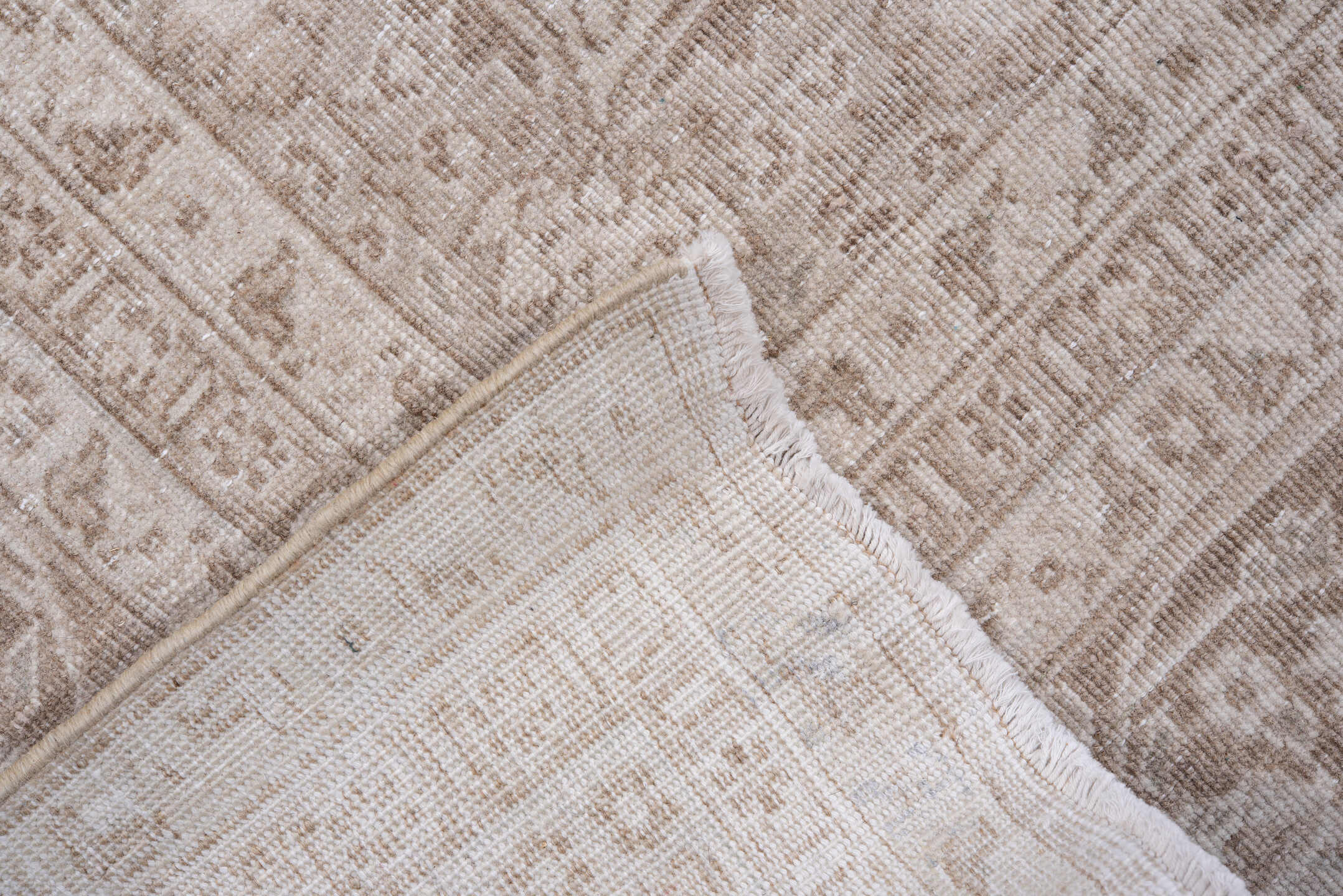 8' x 13' one-of-a-kind handmade vintage Tabriz large size rug. Color palette: ivory, beige, taupe, cream, sand, gray