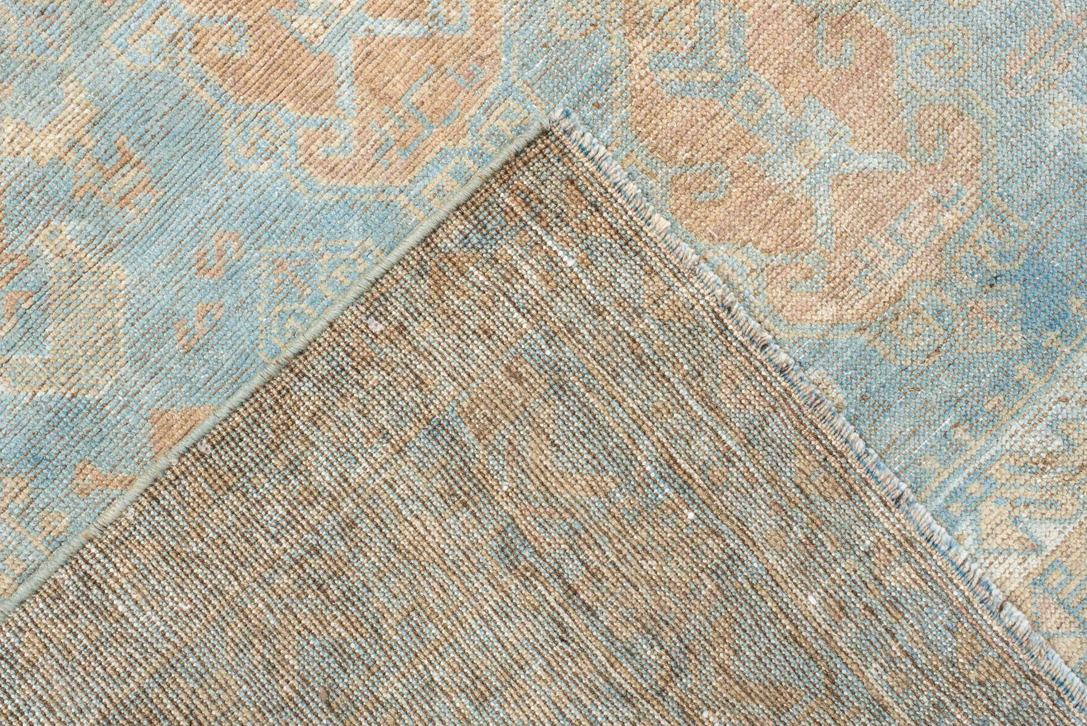 4' x 6' one-of-a-kind handmade vintage Afshar rug. Color palette: light blue, ivory, blush, beige, taupe, camel, pink, gray