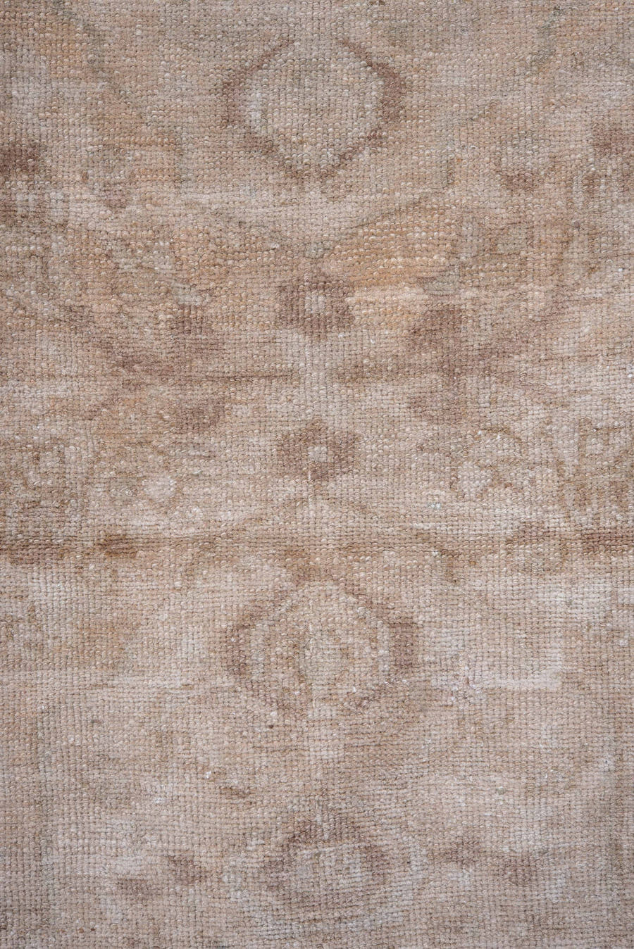 3' x 6' one-of-a-kind handmade vintage Hamadan rug. Color palette: beige, ivory, taupe, camel, sage, blush, gray, green