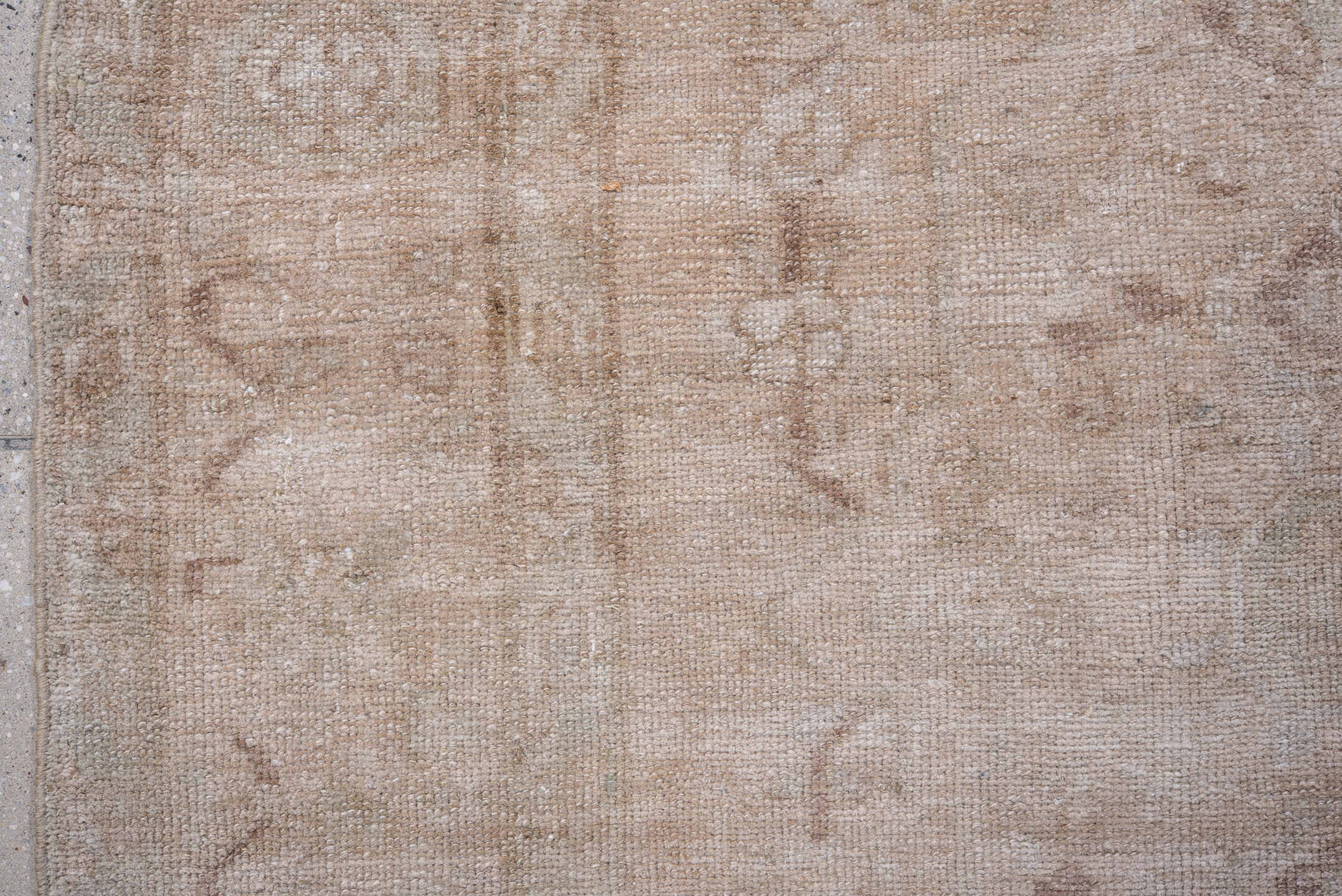 3' x 6' one-of-a-kind handmade vintage Hamadan rug. Color palette: beige, ivory, taupe, camel, sage, blush, gray, green