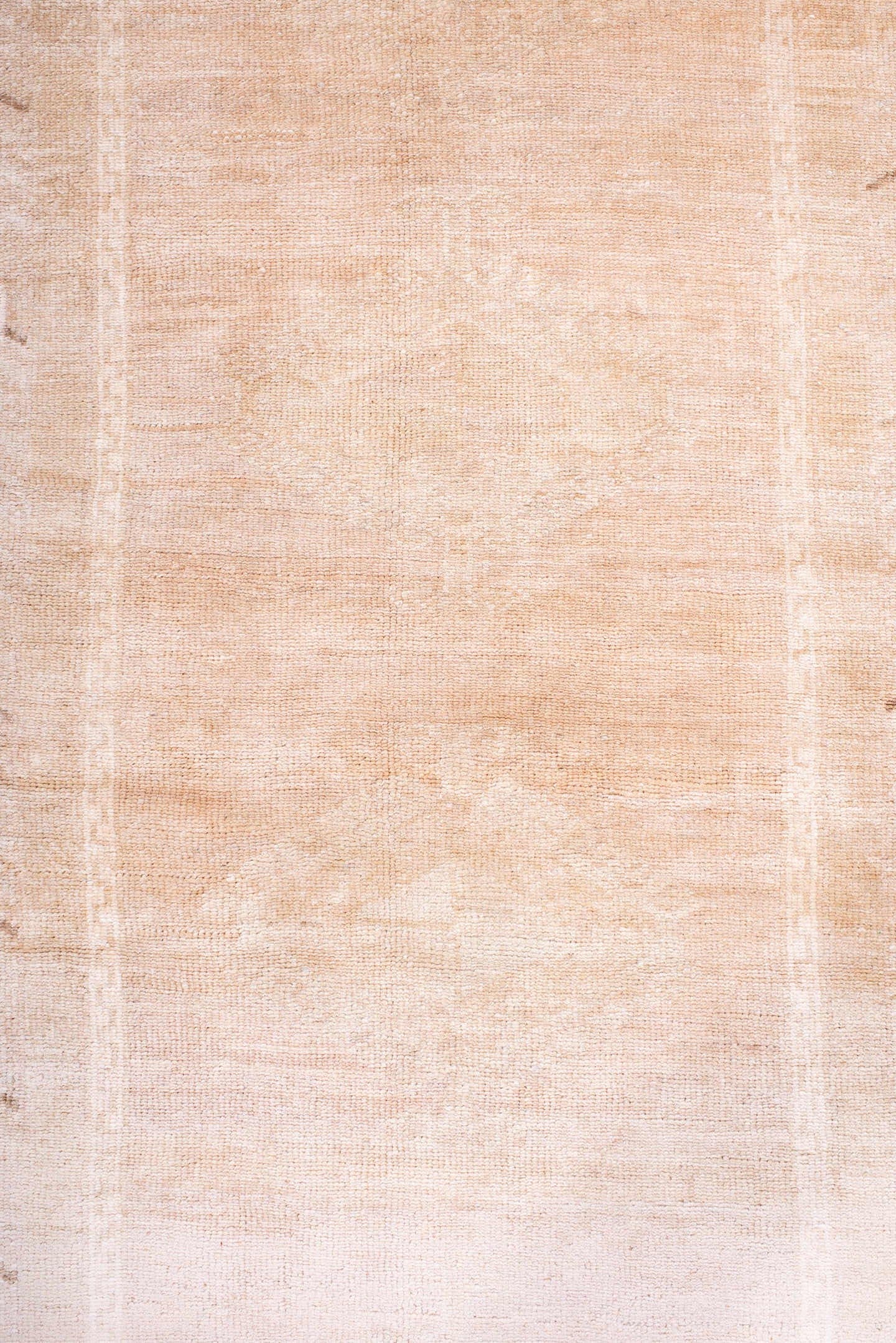 3' x 6' one-of-a-kind handmade antique Anatolian runner rug. Color palette: blush, ivory, peach, taupe, camel, pink