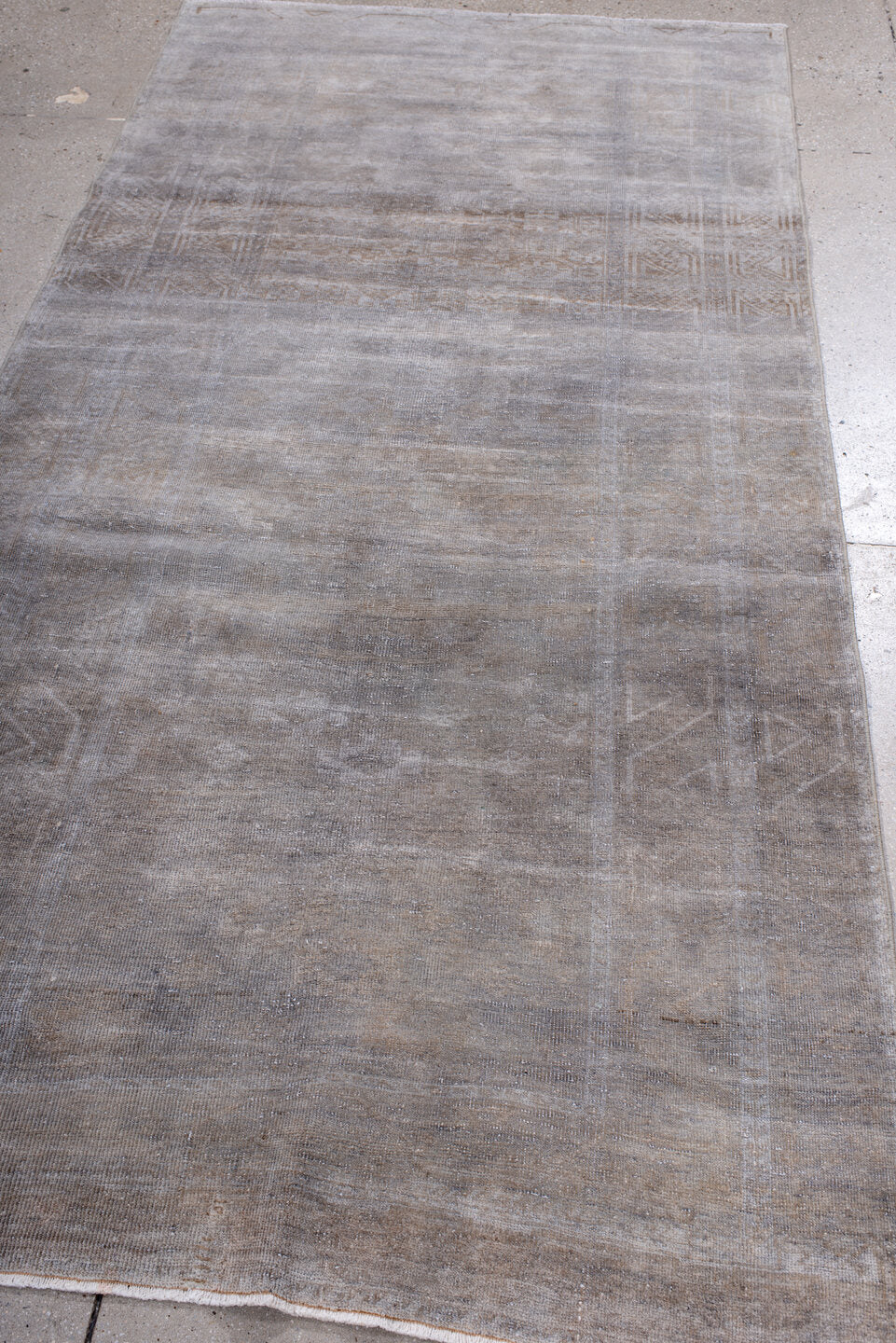 4' x 7' one-of-a-kind handmade antique Belouch rug. Color palette: taupe, gray, ivory, beige, brown