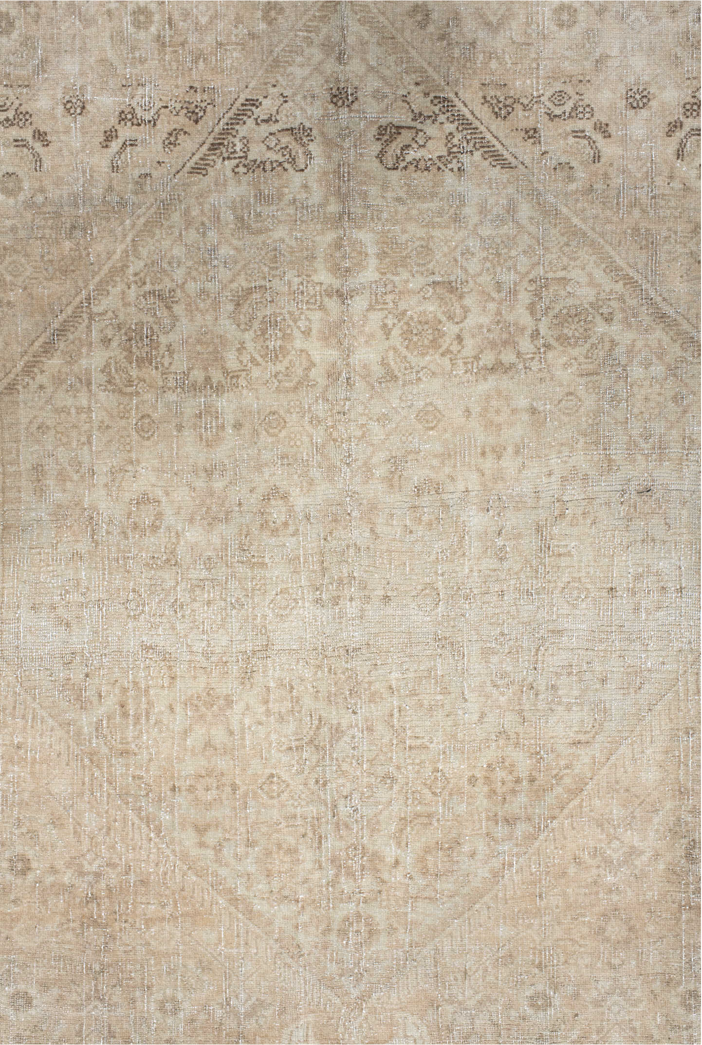 7' x 10' one-of-a-kind handmade vintage Bidjar large size rug. Color palette: antiquewhite, brown, gray, light gray