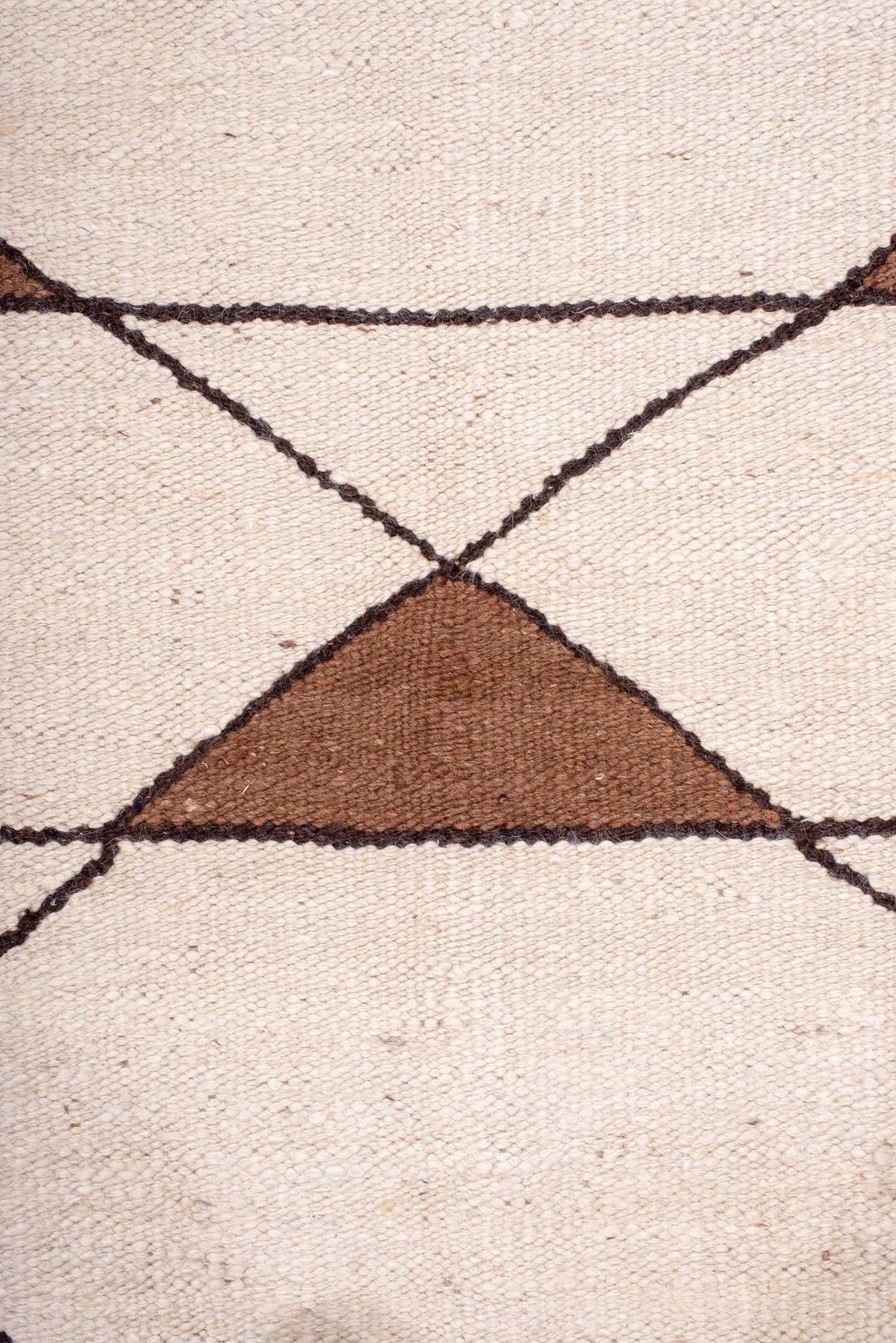 6' x 9' one-of-a-kind handmade antique Kilim medium size rug. Color palette: ivory, brown, taupe, charcoal, beige, gray
