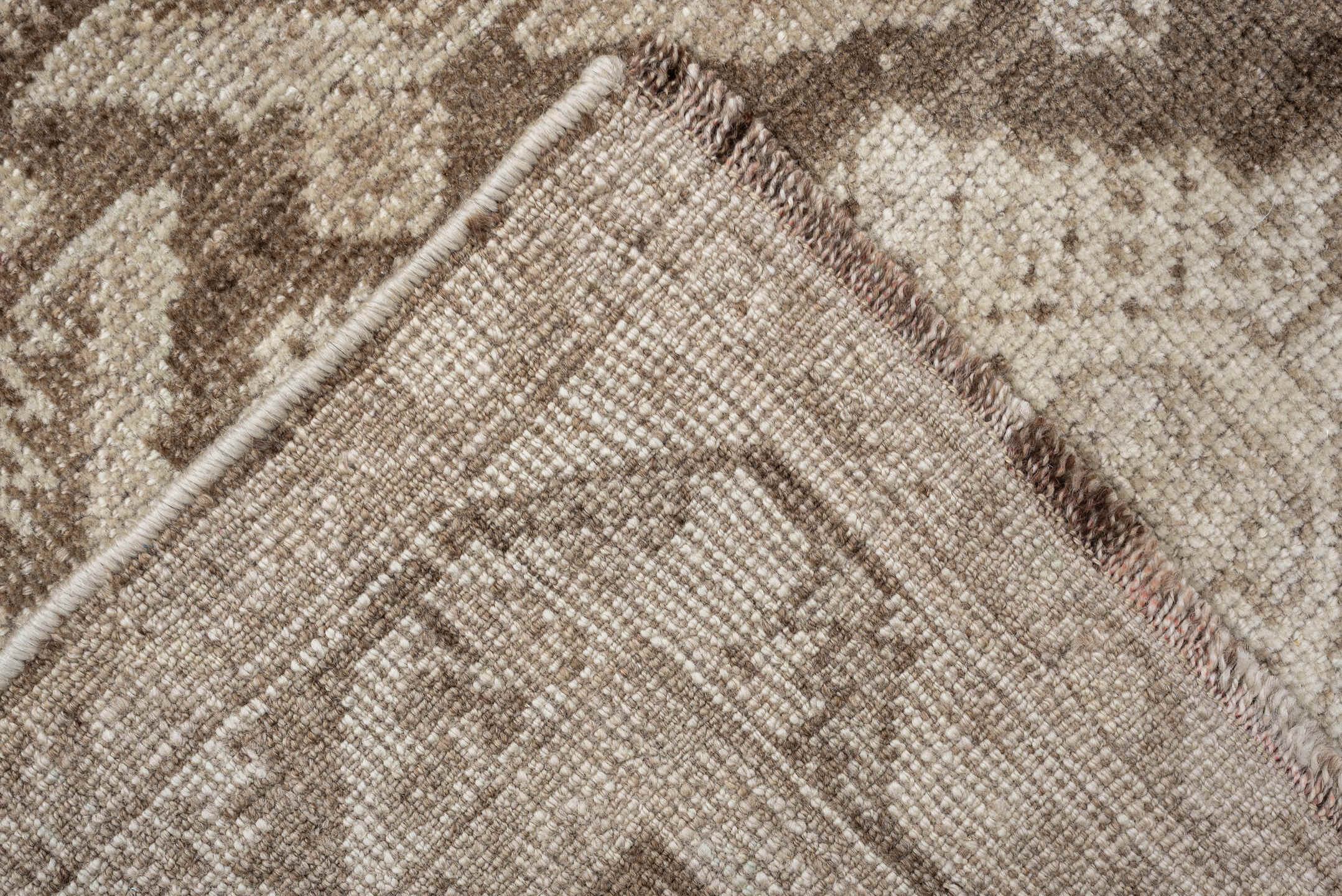 4' x 7' one-of-a-kind handmade antique Shiraz rug. Color palette: ivory, taupe, beige, rose, camel, gray, pink, red