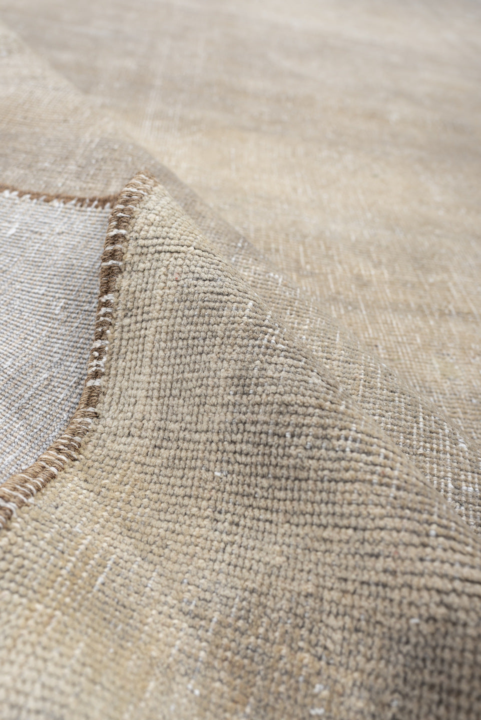 9' x 3' one-of-a-kind handmade antique Belouch rug. Color palette: ivory, taupe, cream, beige, camel, light gray, gray