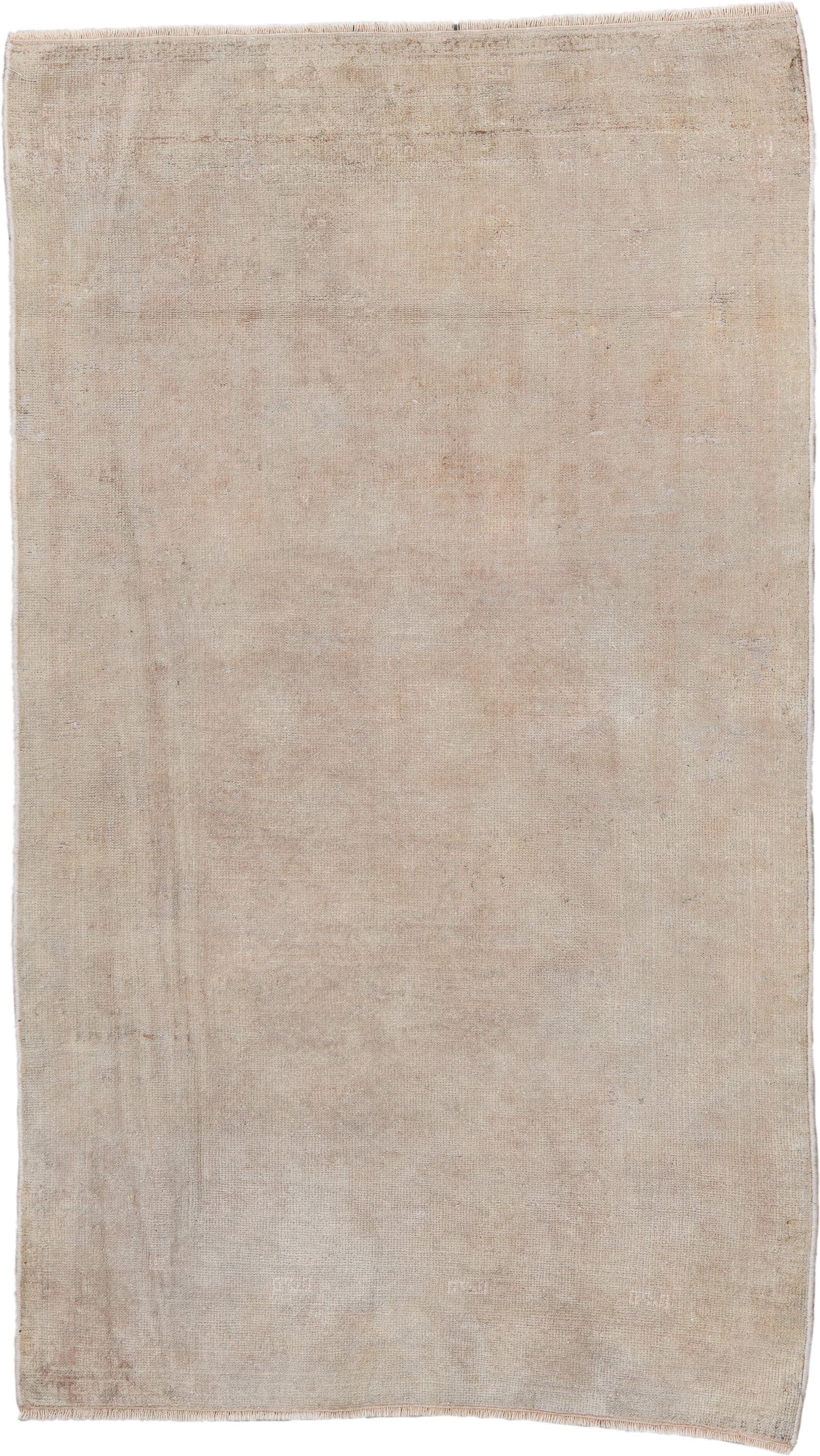 2' x 4' one-of-a-kind handmade antique Belouch small size rug. Color palette: ivory, cream, beige, taupe, gray