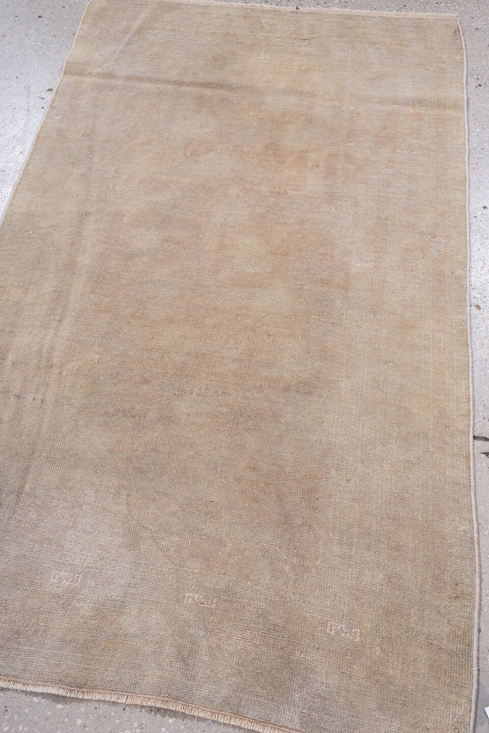 2' x 4' one-of-a-kind handmade antique Belouch small size rug. Color palette: ivory, cream, beige, taupe, gray