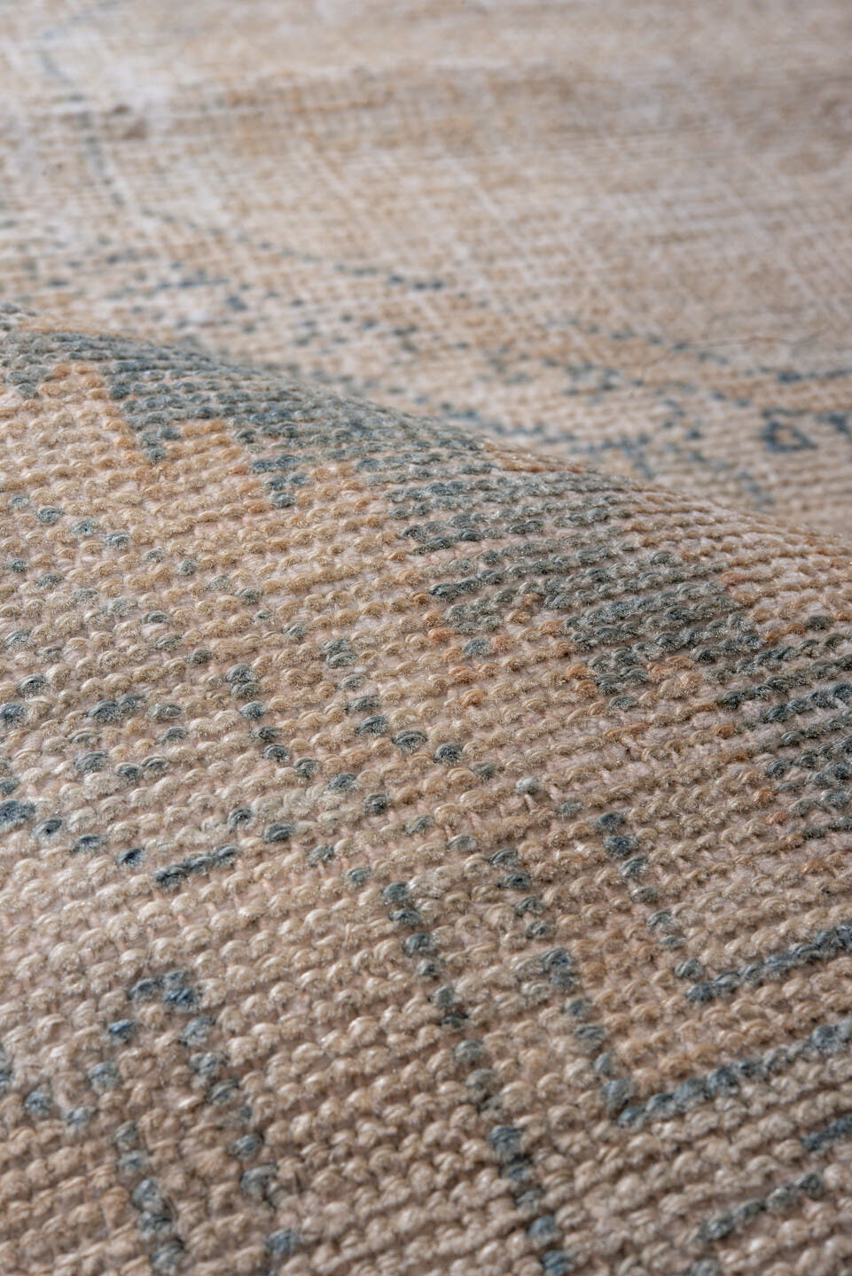 4' x 6' one-of-a-kind handmade antique Hamadan small size rug. Color palette: ivory, pale blue, cream, beige, taupe