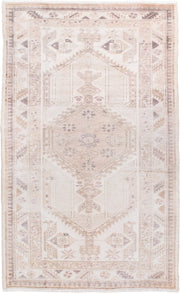 3' x 5' one-of-a-kind handmade antique Sarab small size rug. Color palette: ivory, cream, taupe, sand, camel, light brown