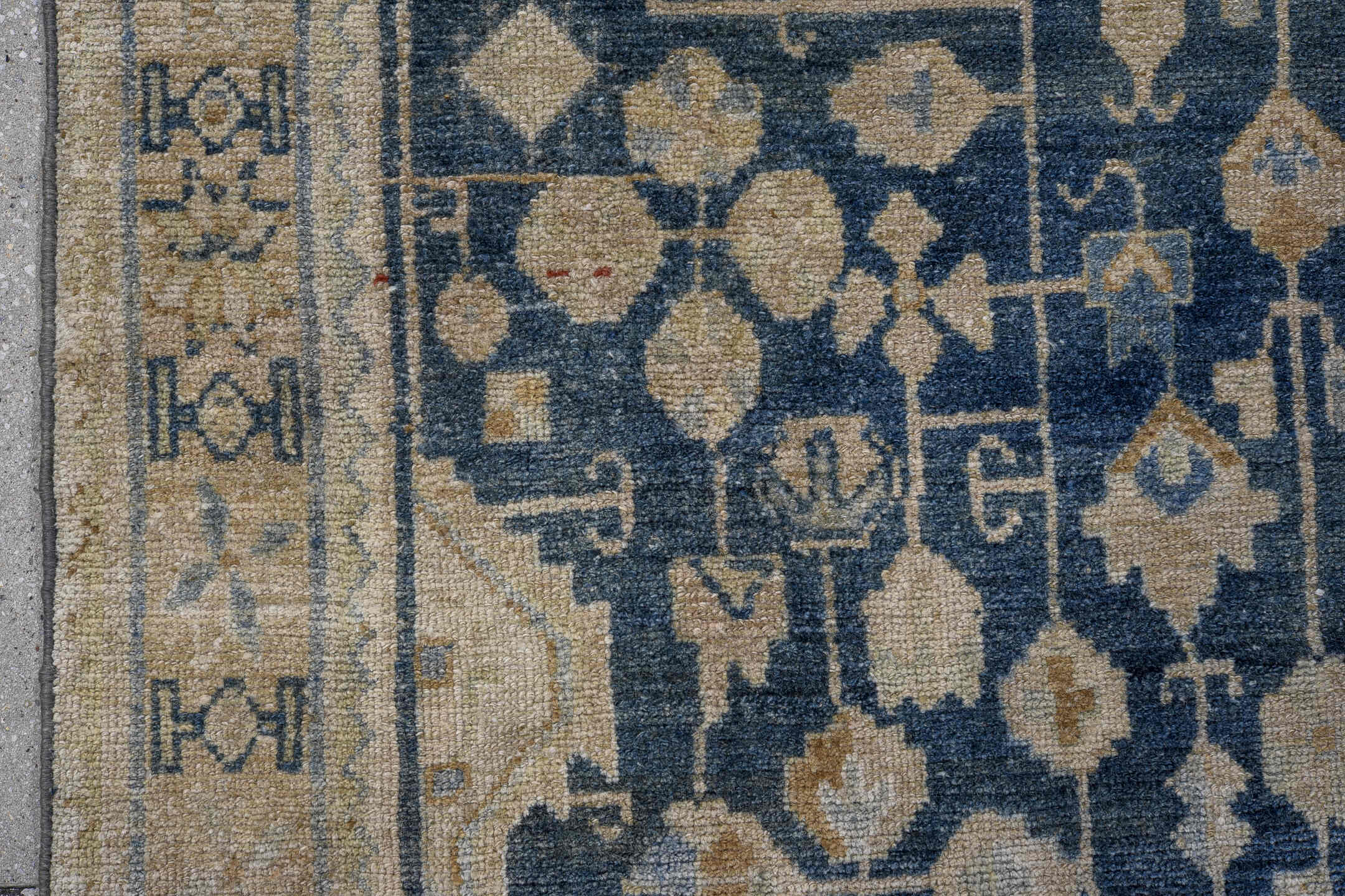 4' x 6' one-of-a-kind handmade antique Hamadan small size rug. Color palette: ivory, indigo, beige, slate, taupe, purple