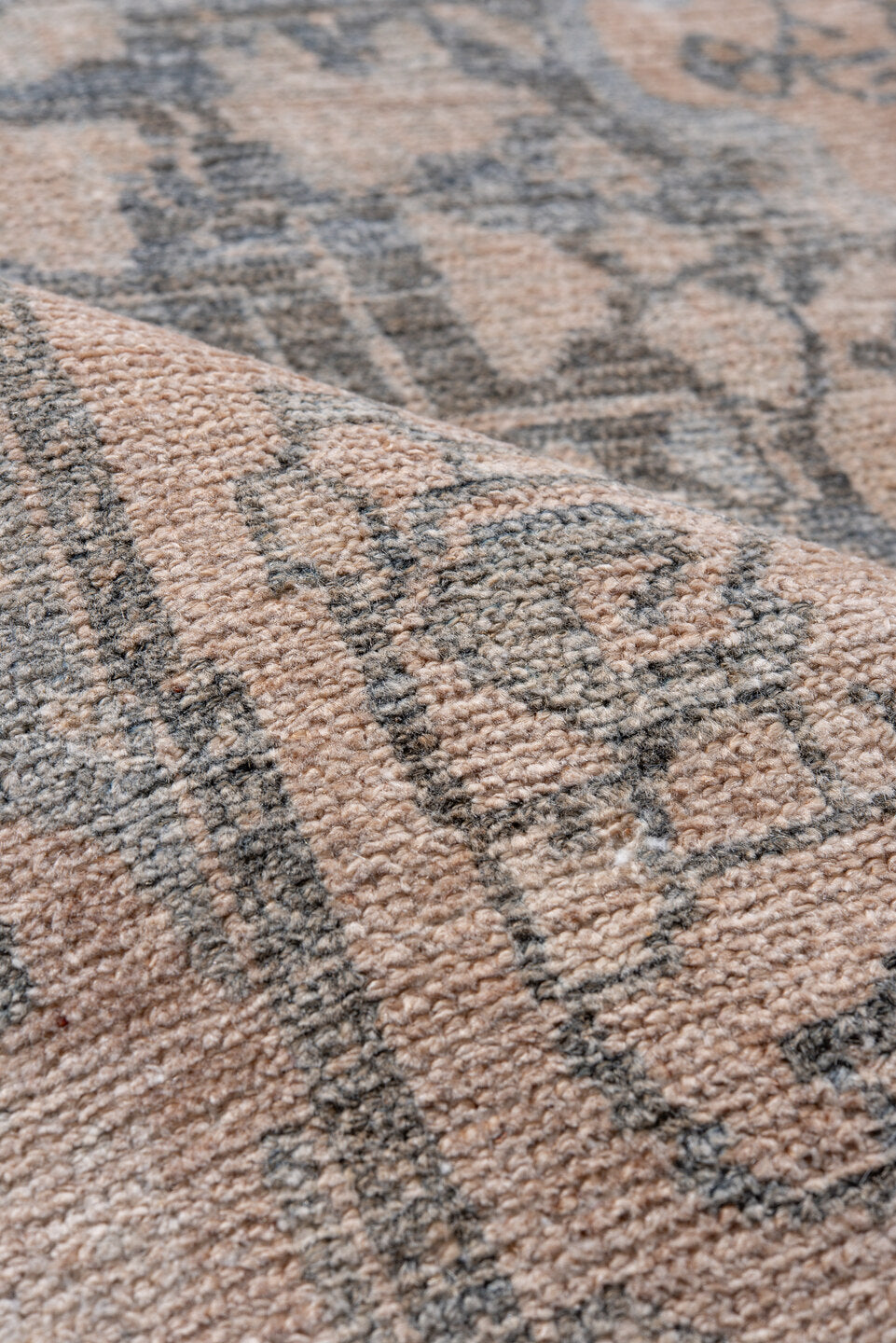 4' x 7' one-of-a-kind handmade antique Malayer rug. Color palette: blush, pale blue, ivory, taupe, slate, pink, light blue