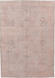 7' x 10' one-of-a-kind handmade vintage Malayer large size rug. Color palette: blush, taupe, ivory, dusty rose, pewter