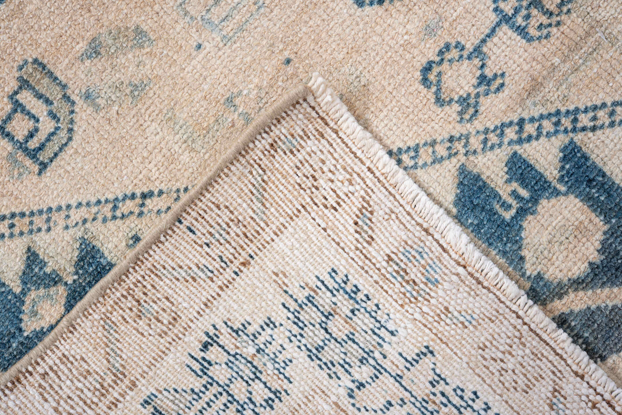 4' x 6' one-of-a-kind handmade vintage Hamadan small size rug. Color palette: ivory, blue, beige, camel, taupe, gray