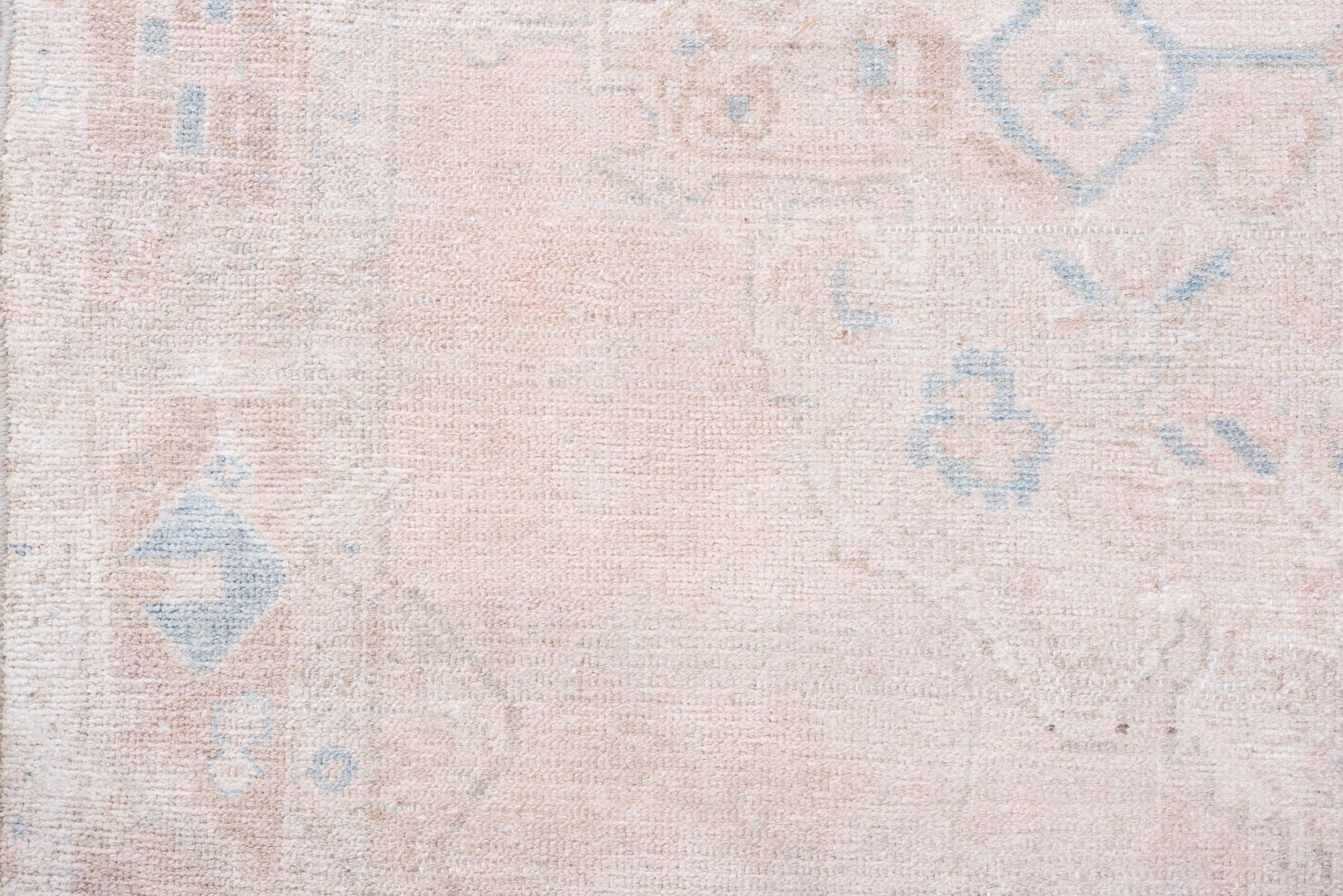 4' x 7' one-of-a-kind handmade vintage Hamadan rug. Color palette: blush, ivory, pale blue, beige, cream, pink, light blue