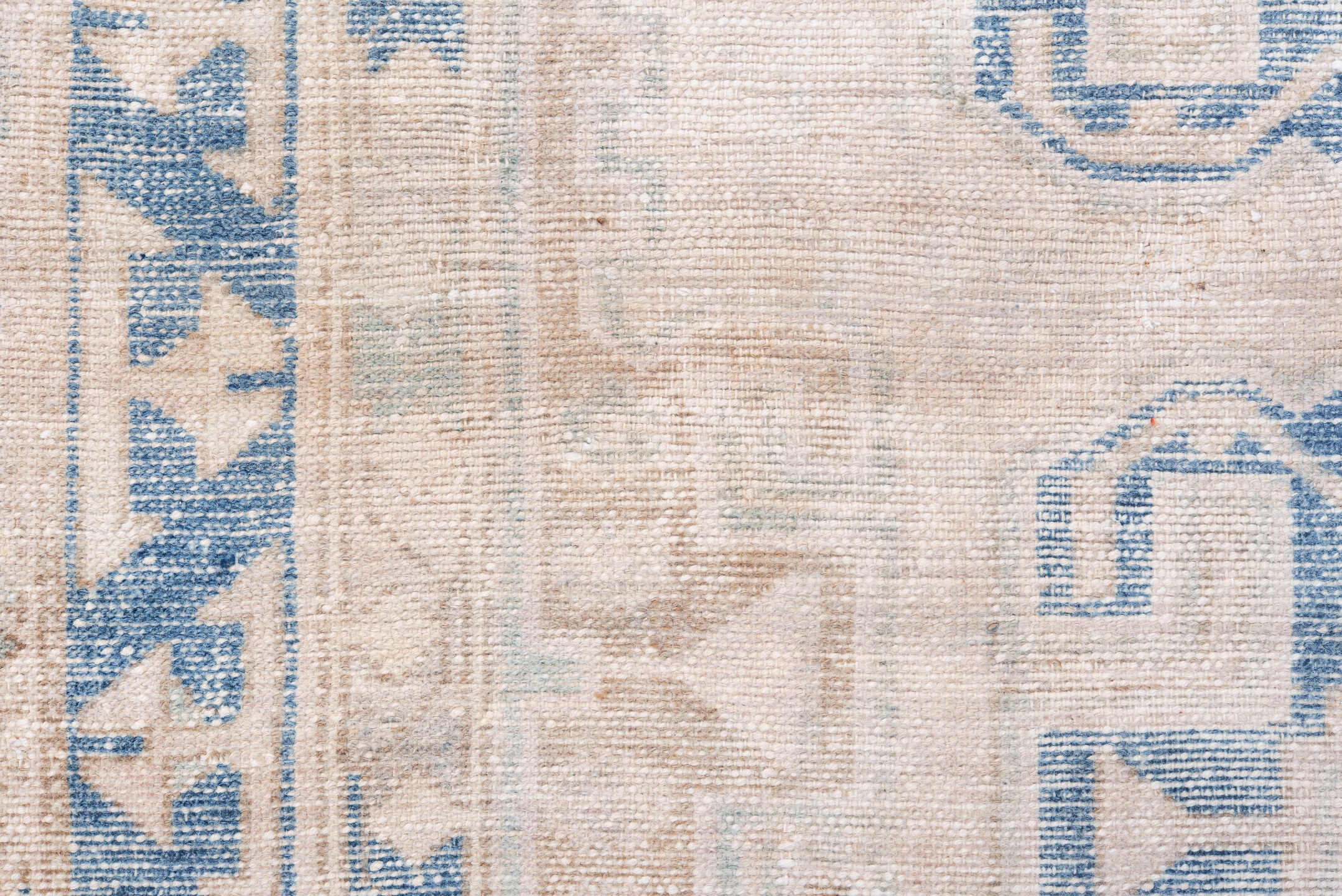 4' x 6' one-of-a-kind handmade vintage Hamadan small size rug. Color palette: ivory, powder blue, beige, taupe, pale blush