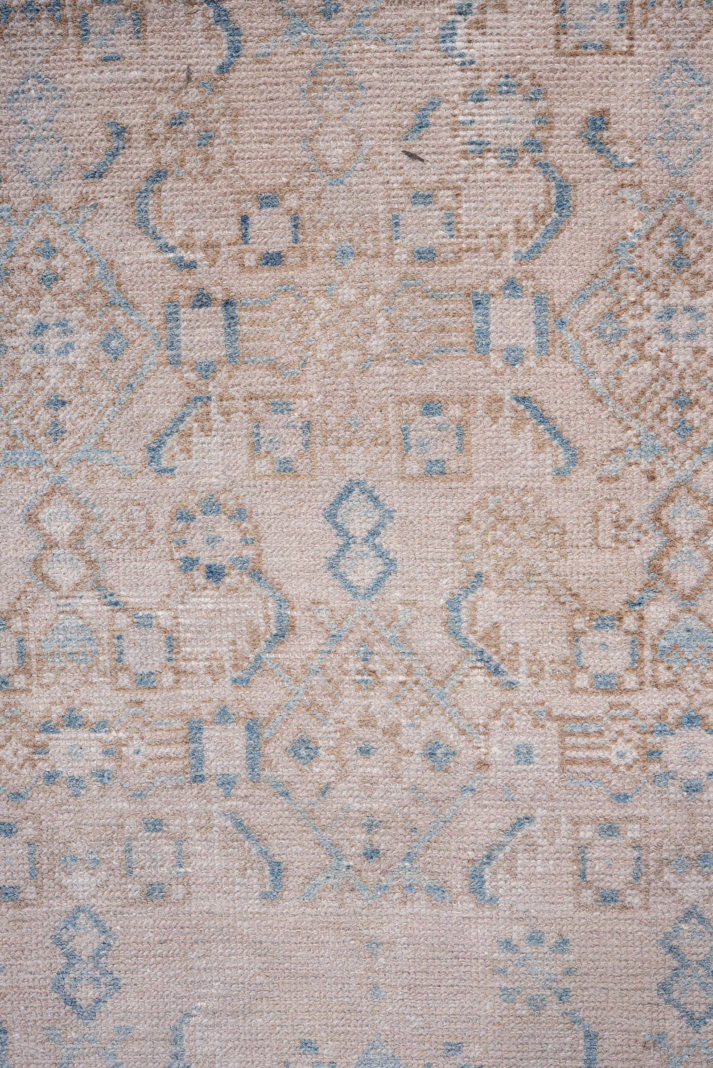 2' x 13' one-of-a-kind handmade vintage Hamadan runner rug. Color palette: ivory, pale blue, beige, taupe, light blue, gray