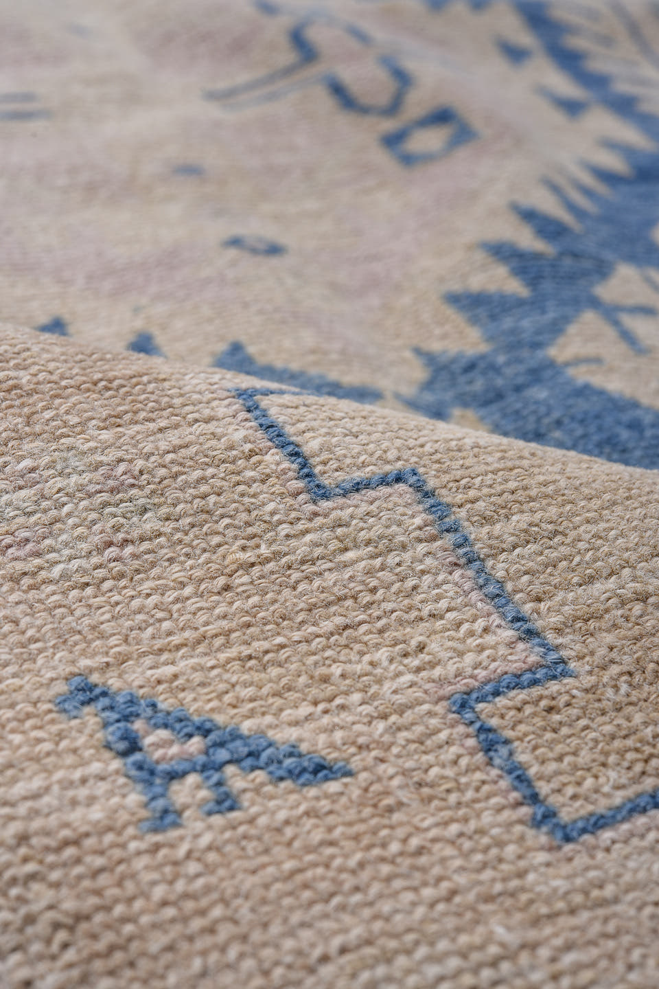 4' x 7' one-of-a-kind handmade antique Hamadan rug. Color palette: ivory, sky blue, denim, beige, taupe, light blue, blue